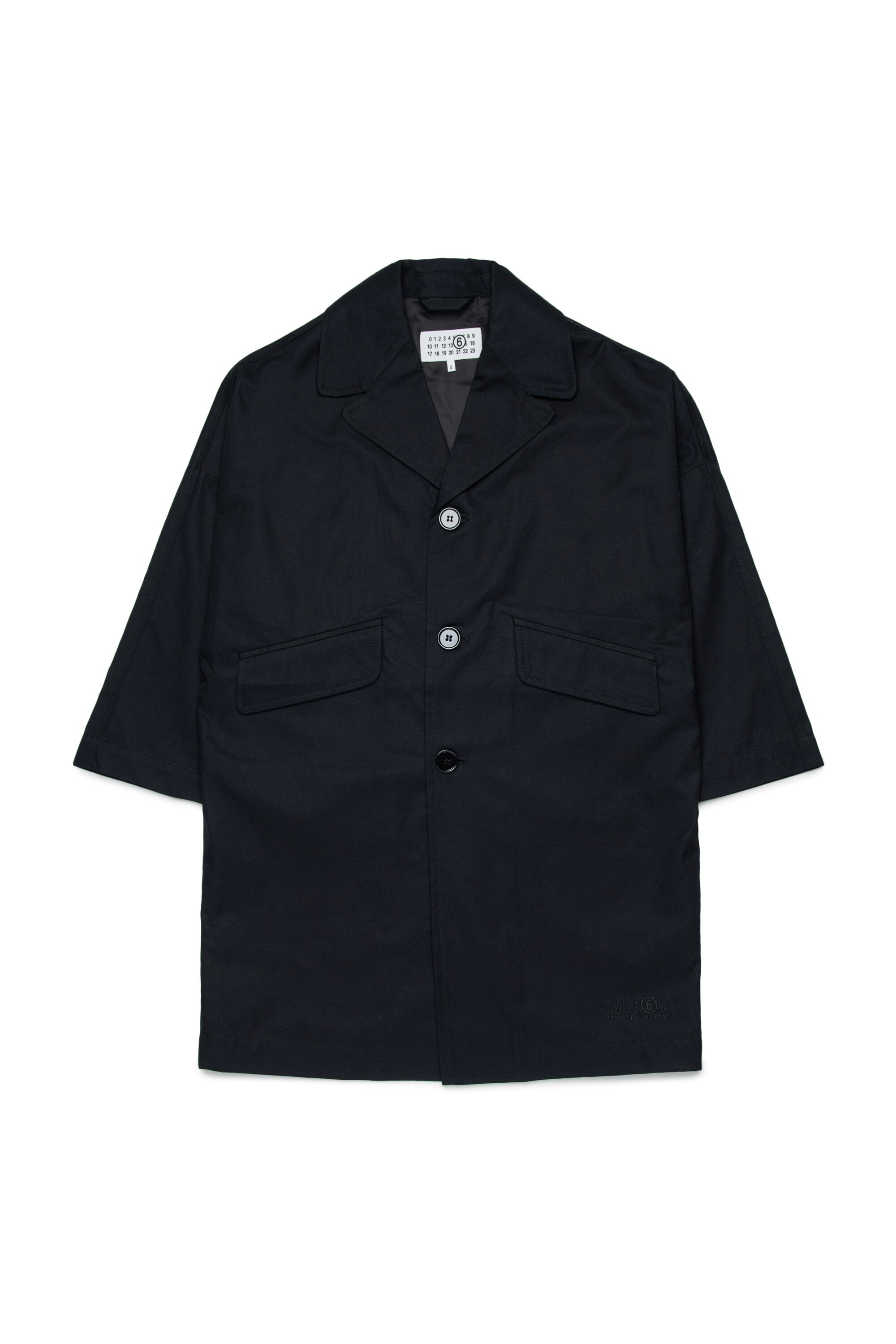 ロゴ入りシングルブレストコート