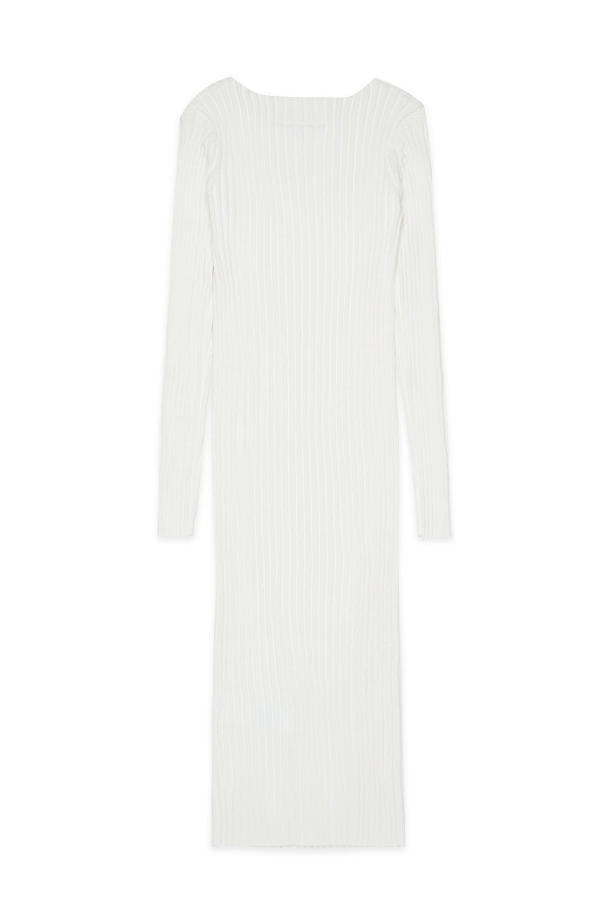 Ribbed long dress with logo