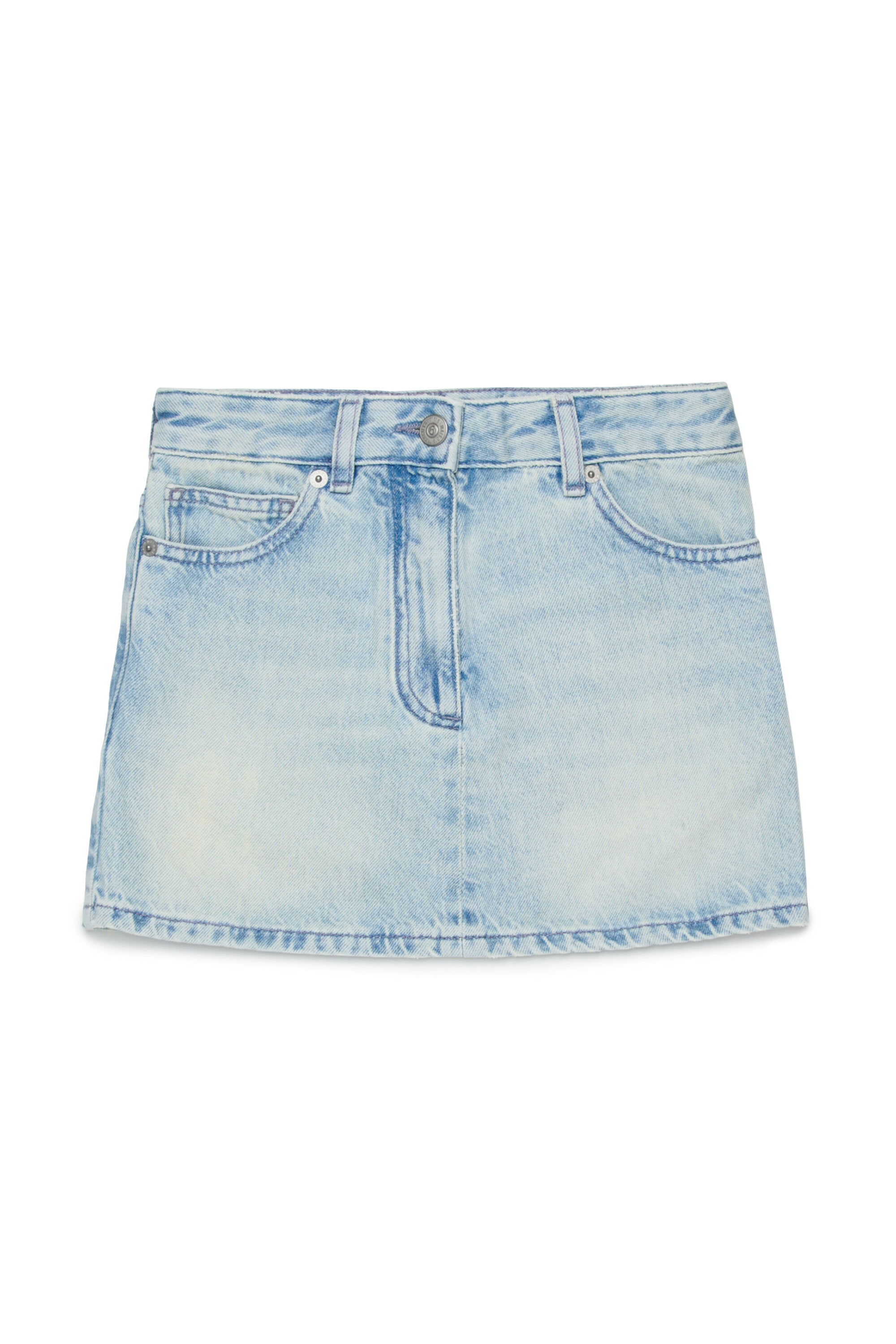 Five-pocket denim skirt