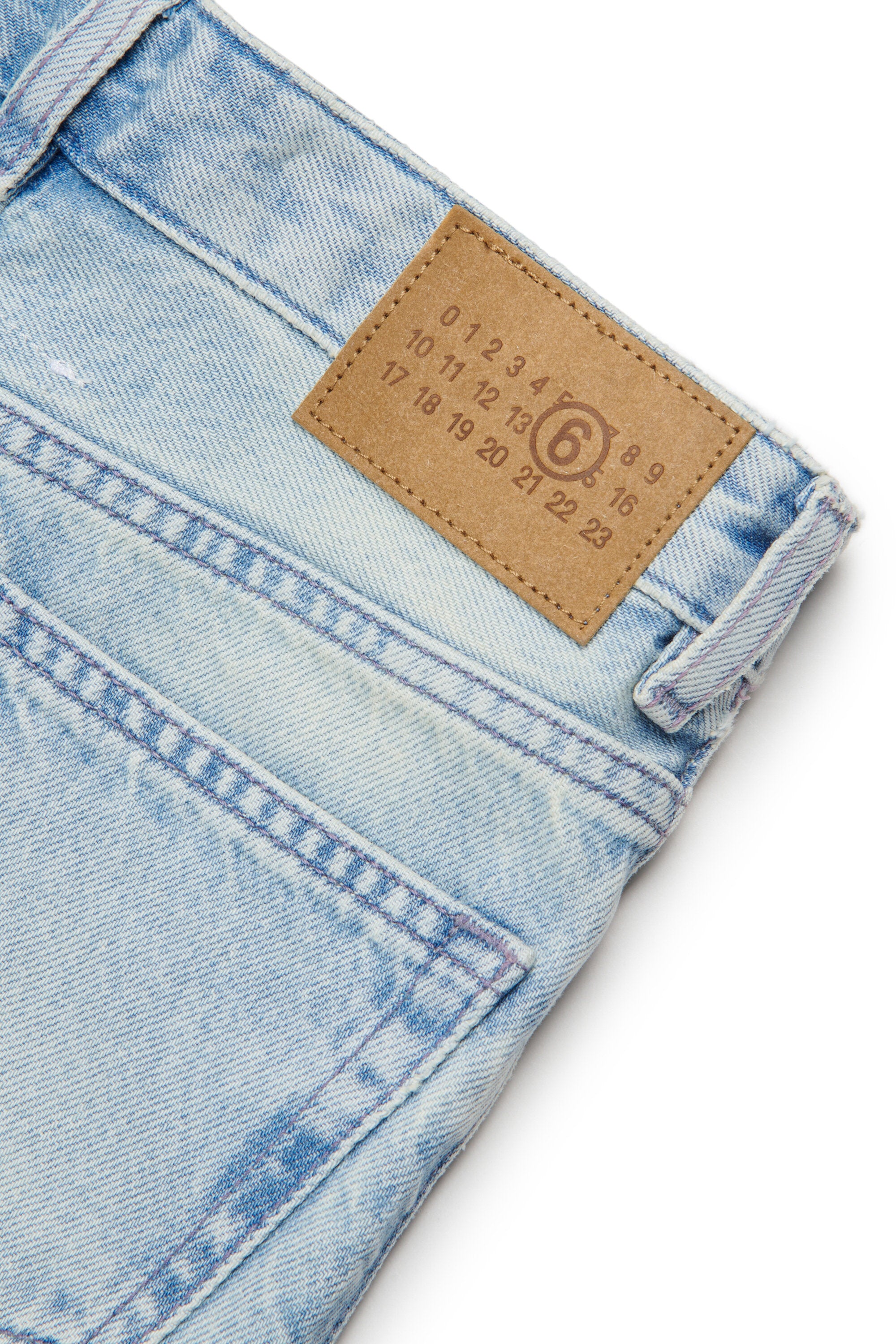 Five-pocket denim skirt