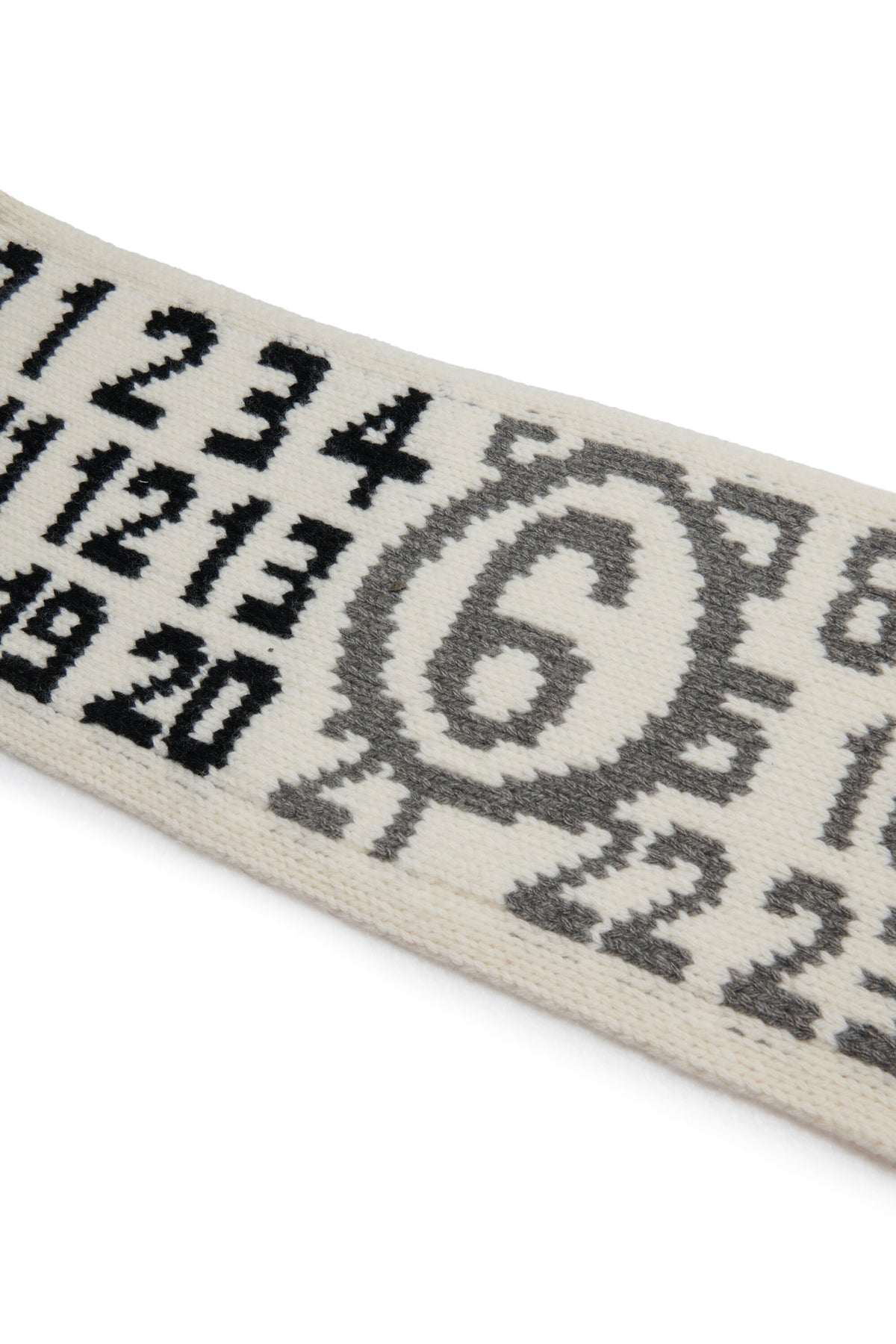 Scarf with numeric logo