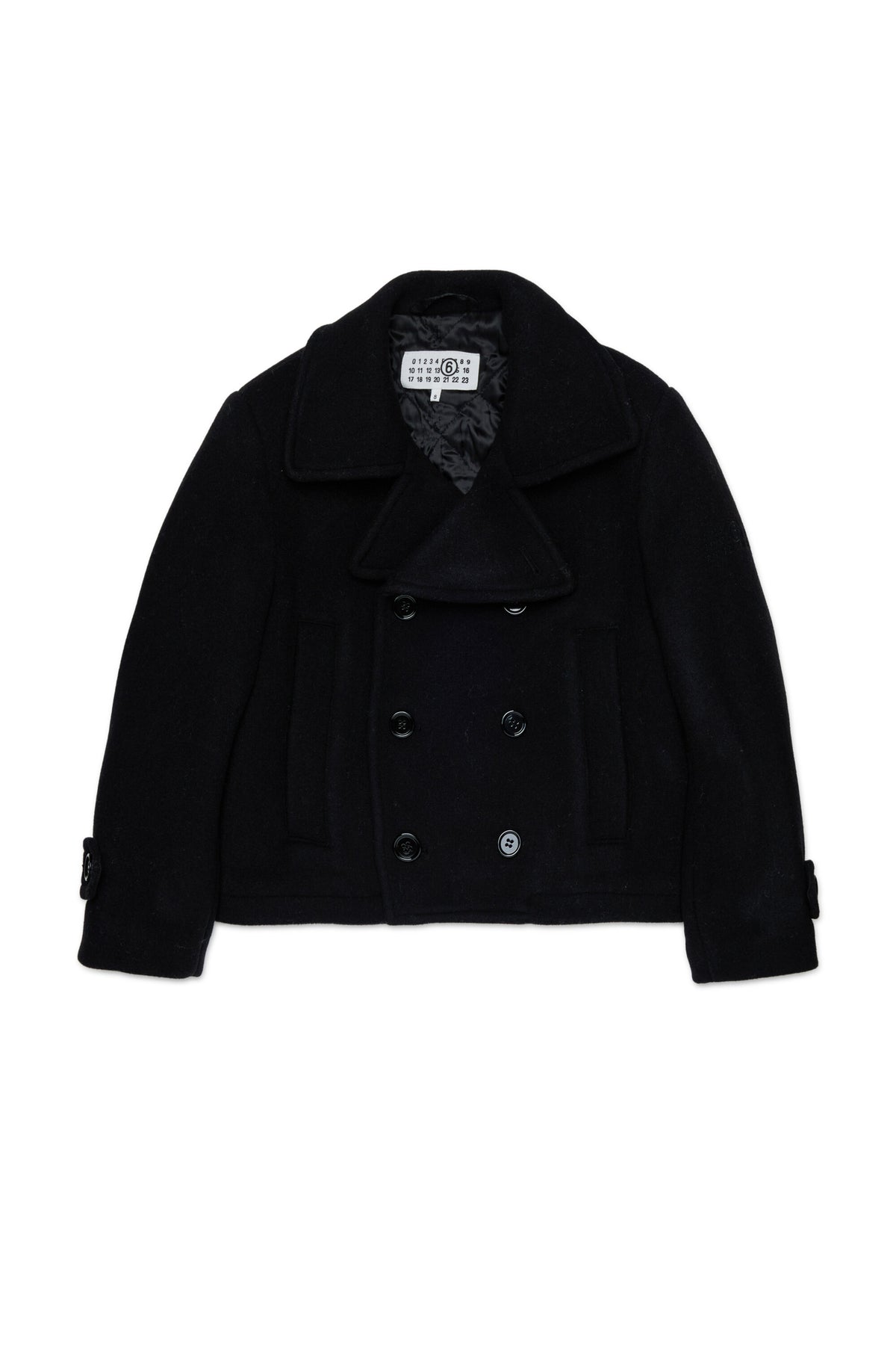 Double-breasted coat in wool blend