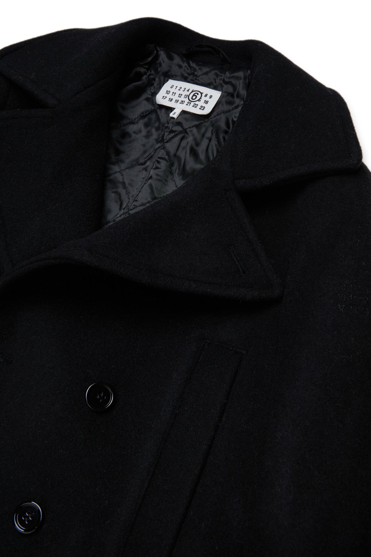 Double-breasted coat in wool blend