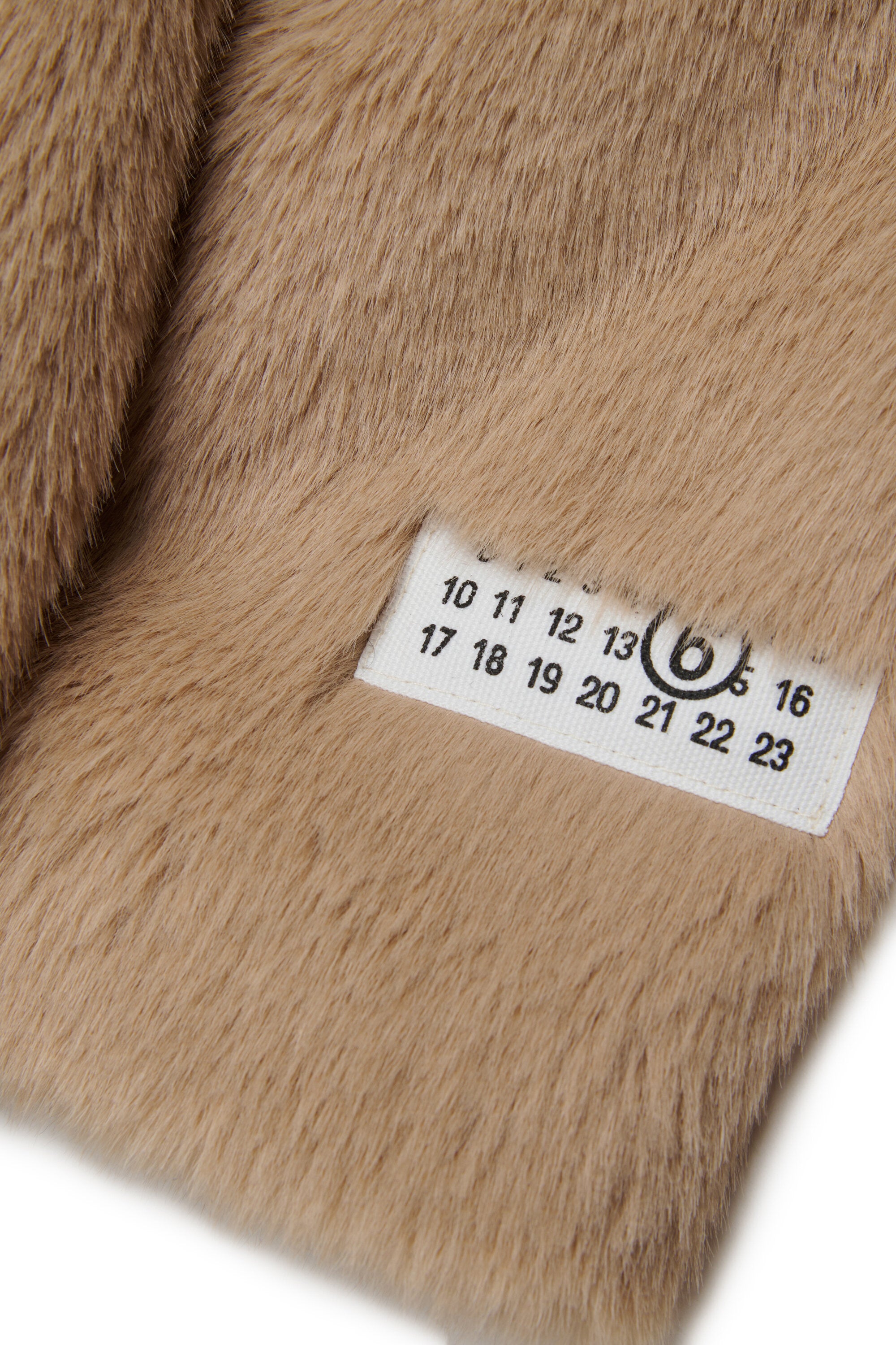 Faux fur jacket with logo