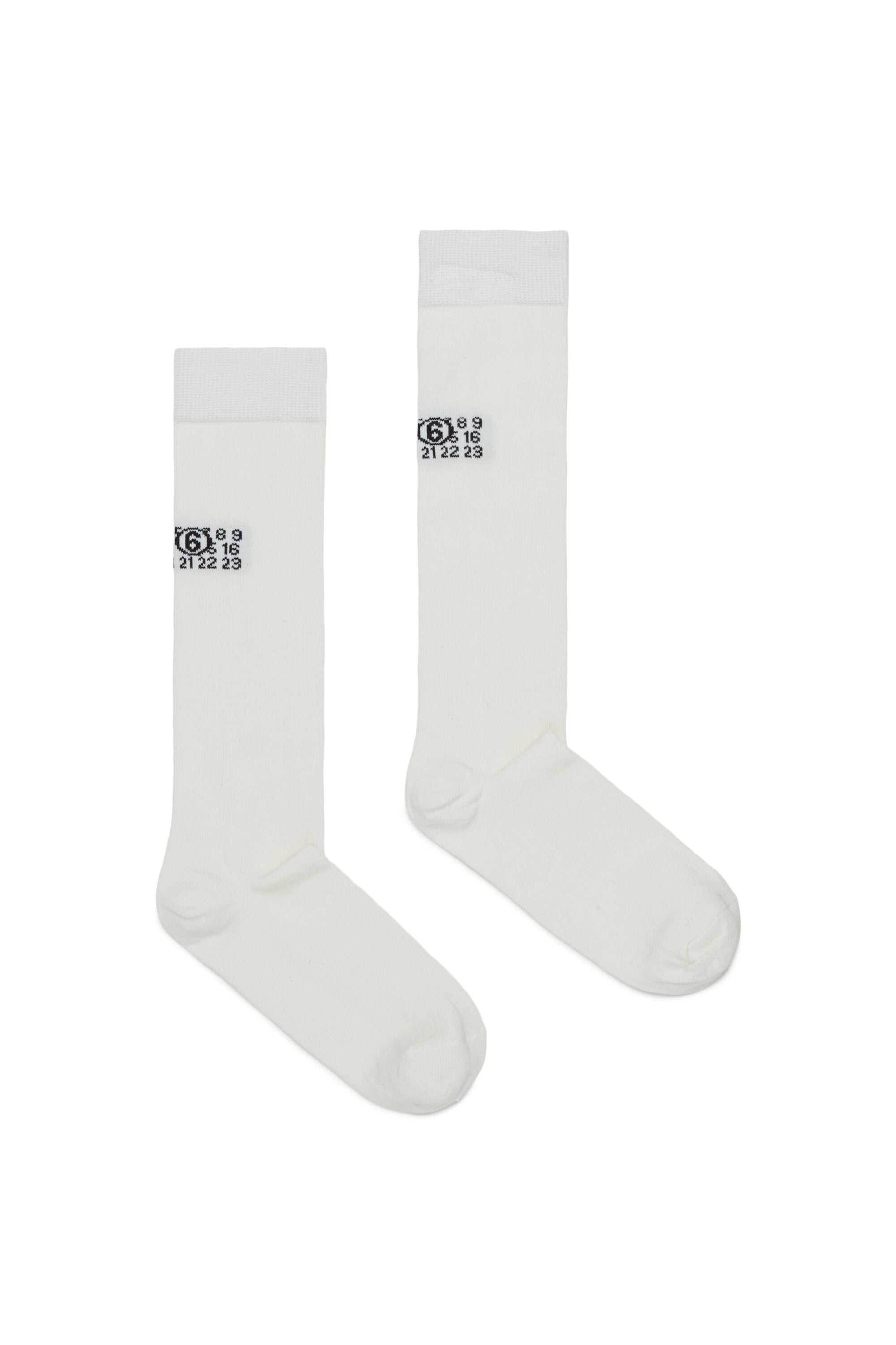 Socks with numeric logo