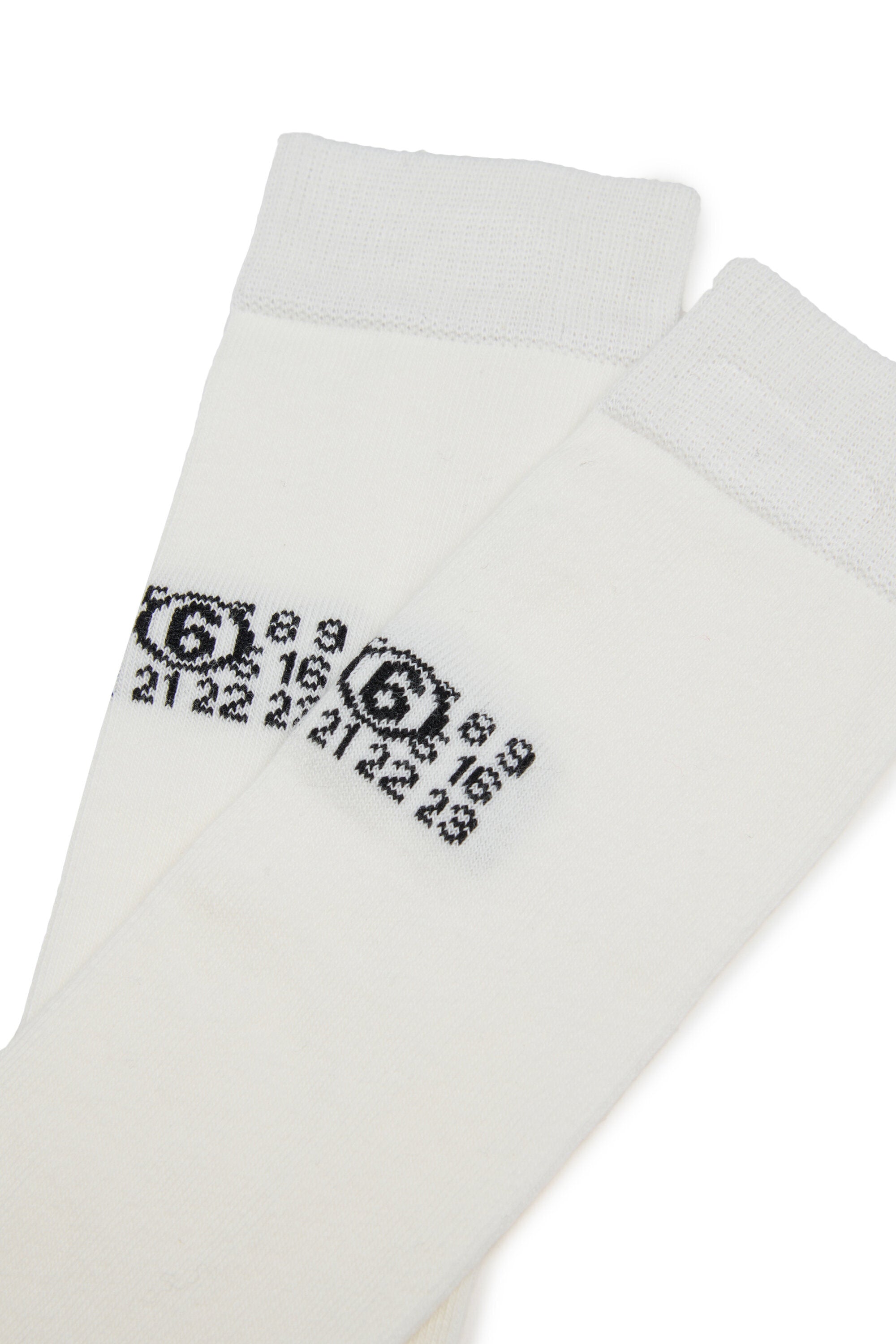 Socks with numeric logo