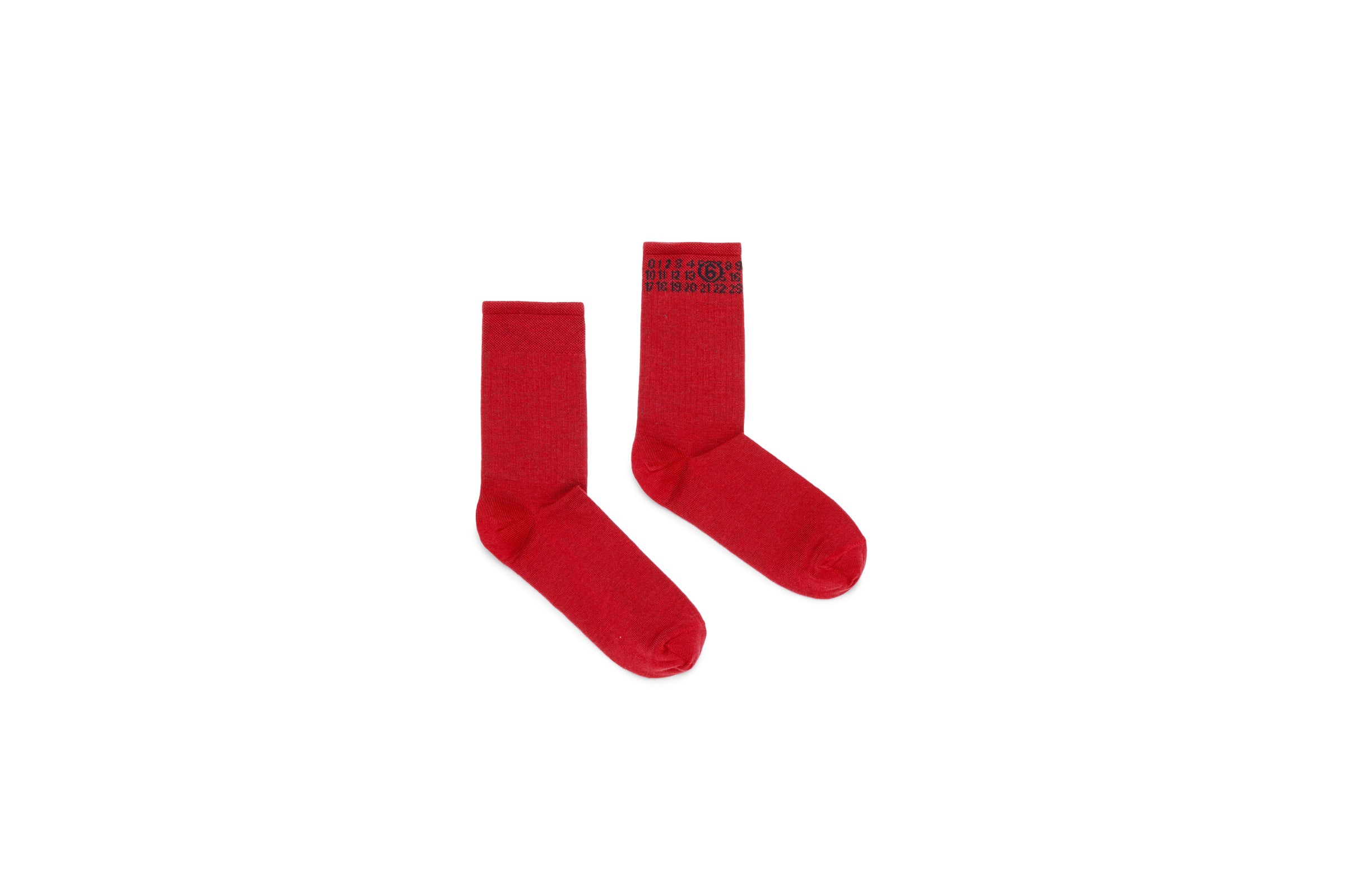 Socks with numeric logo