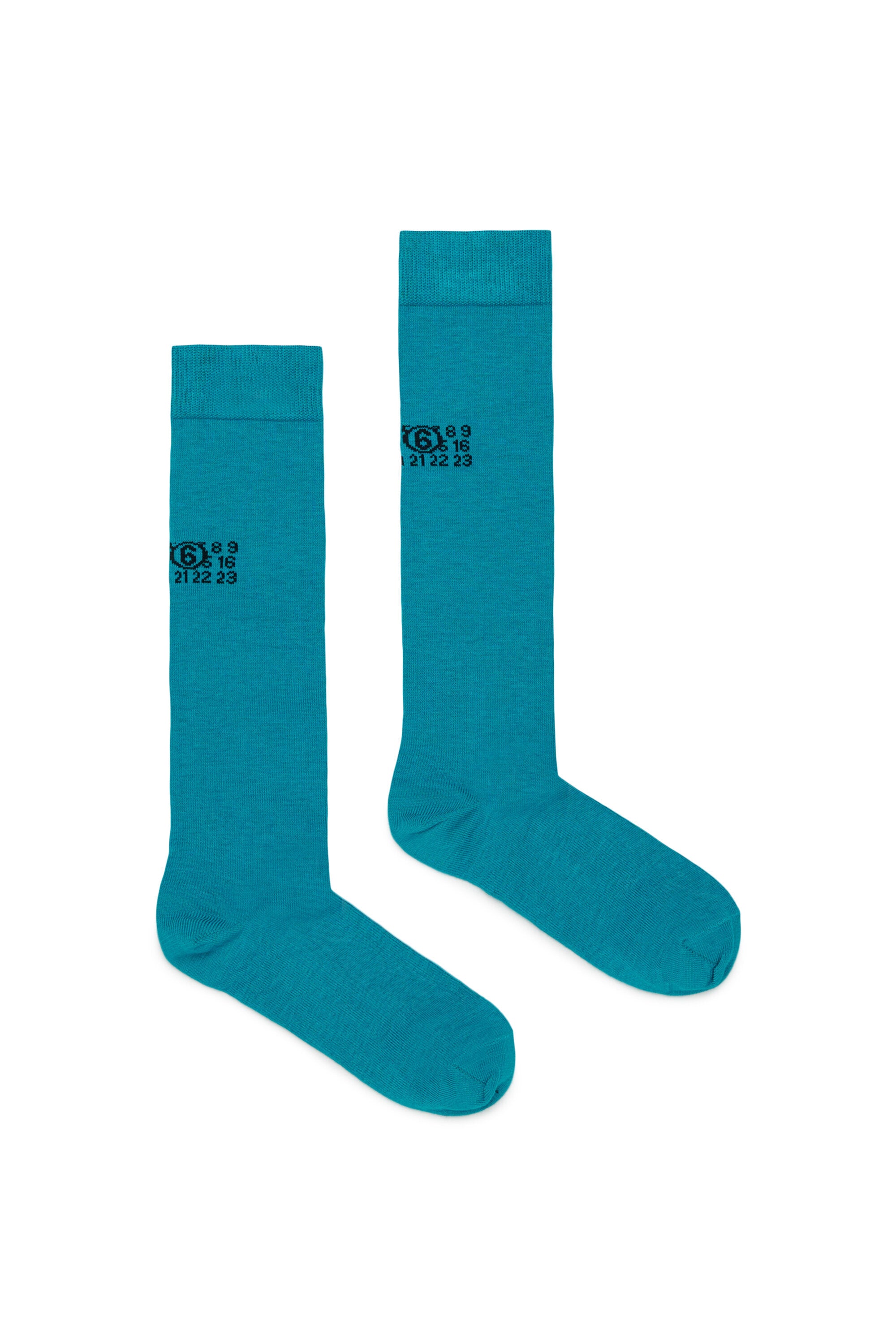 Socks with numeric logo