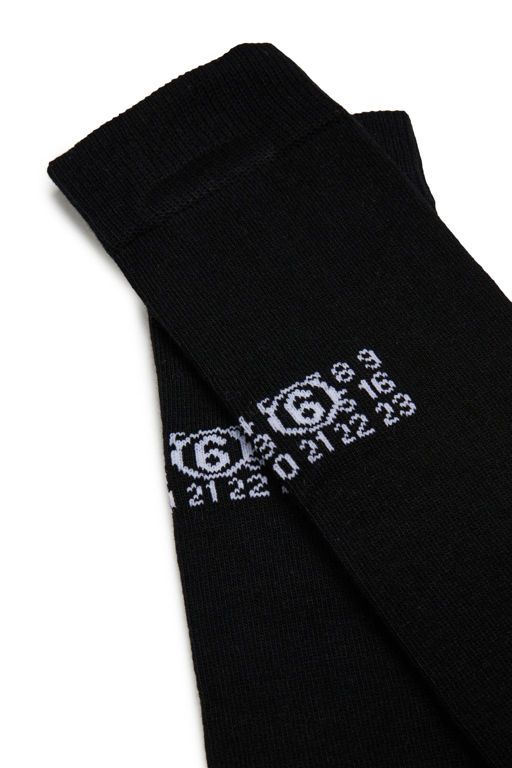 Socks with numeric logo