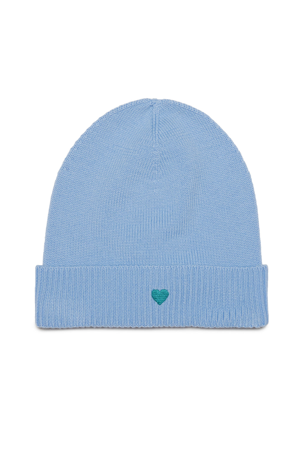 Wool beanie with heart