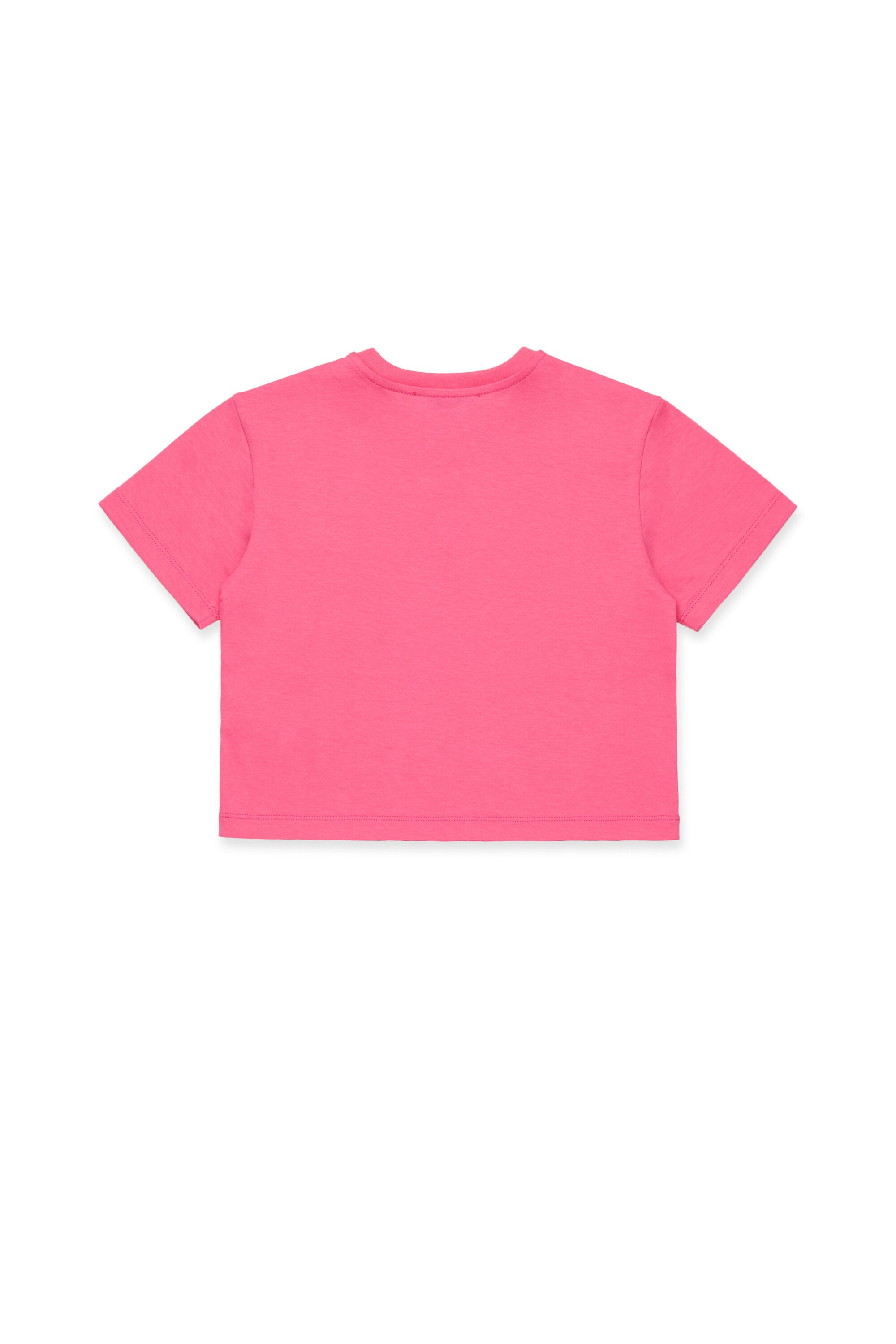 ハート刺繍入りクロップド丈ジャージーTシャツ