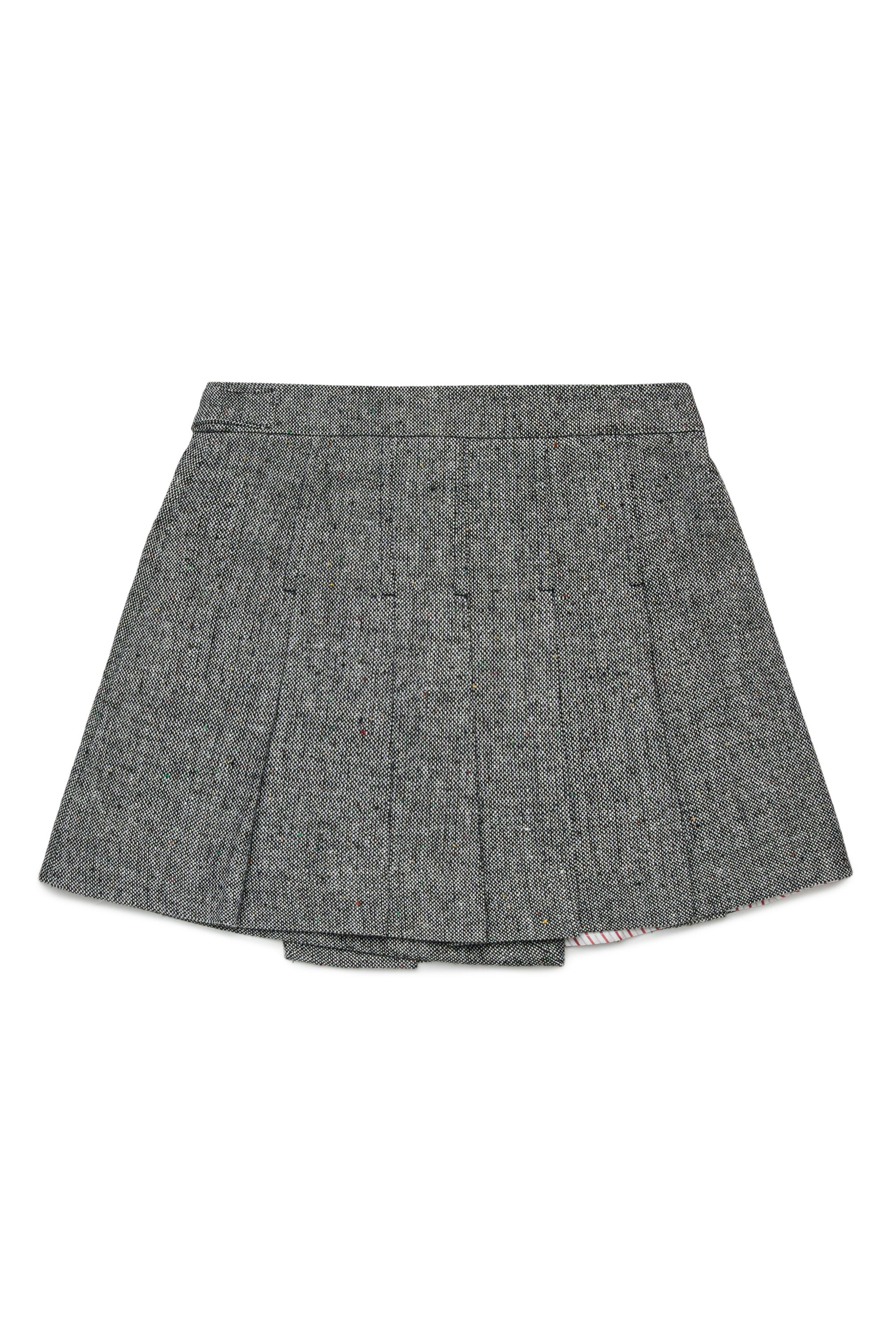 ショートツイードラップスカート