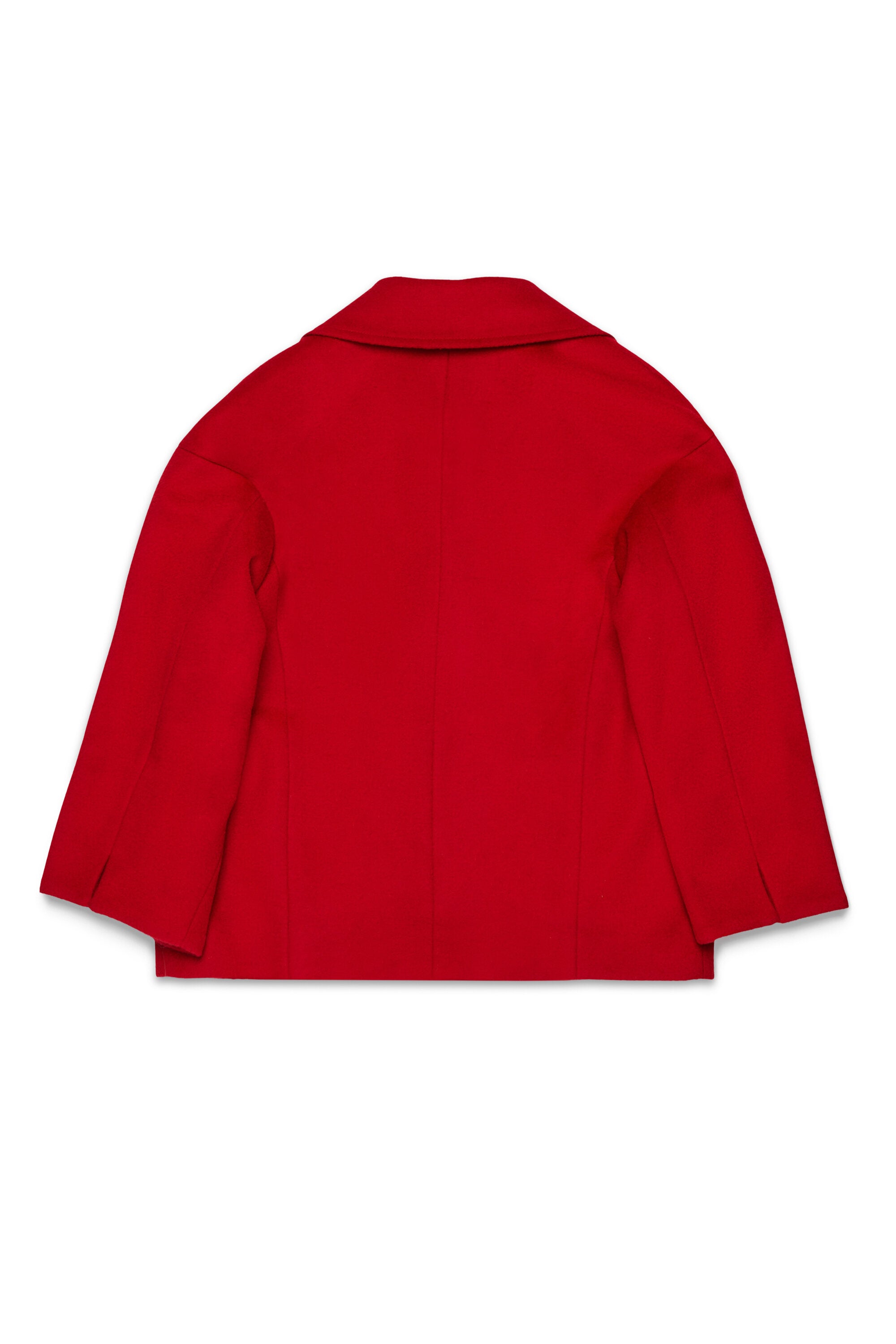 シェービング・ウールのダブルブレスト・カバン・コート