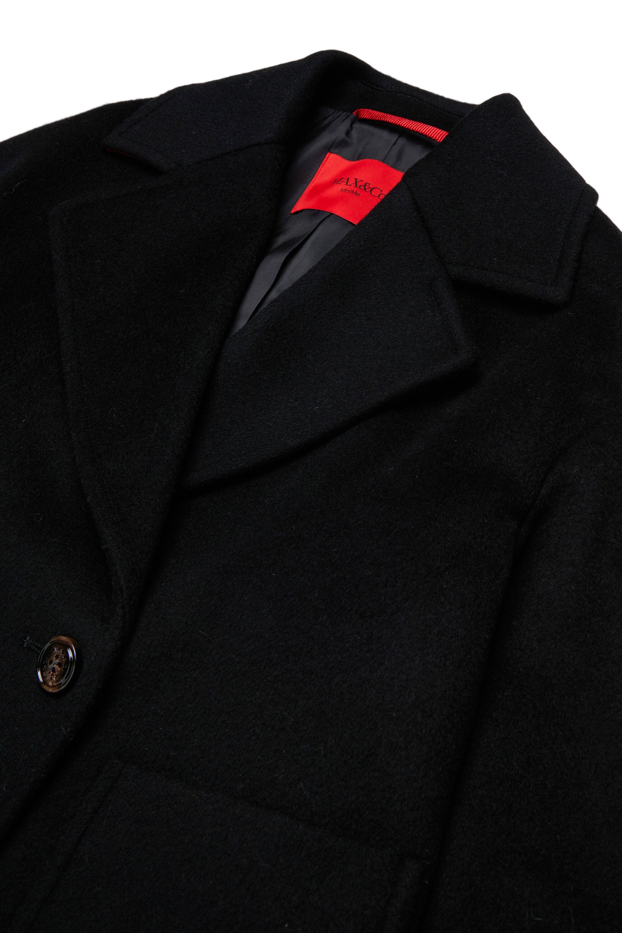 シェービング・ウールのダブルブレスト・カバン・コート