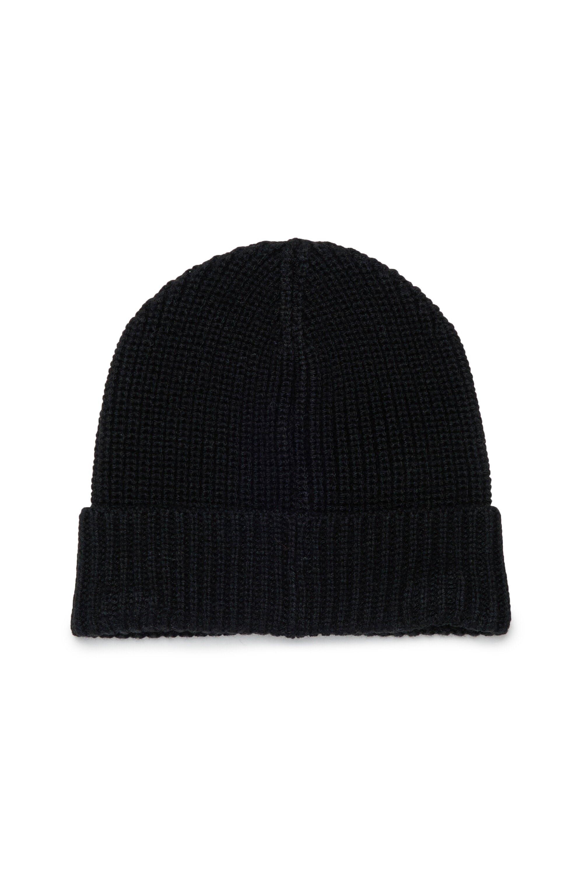 Wool blend beanie with patch