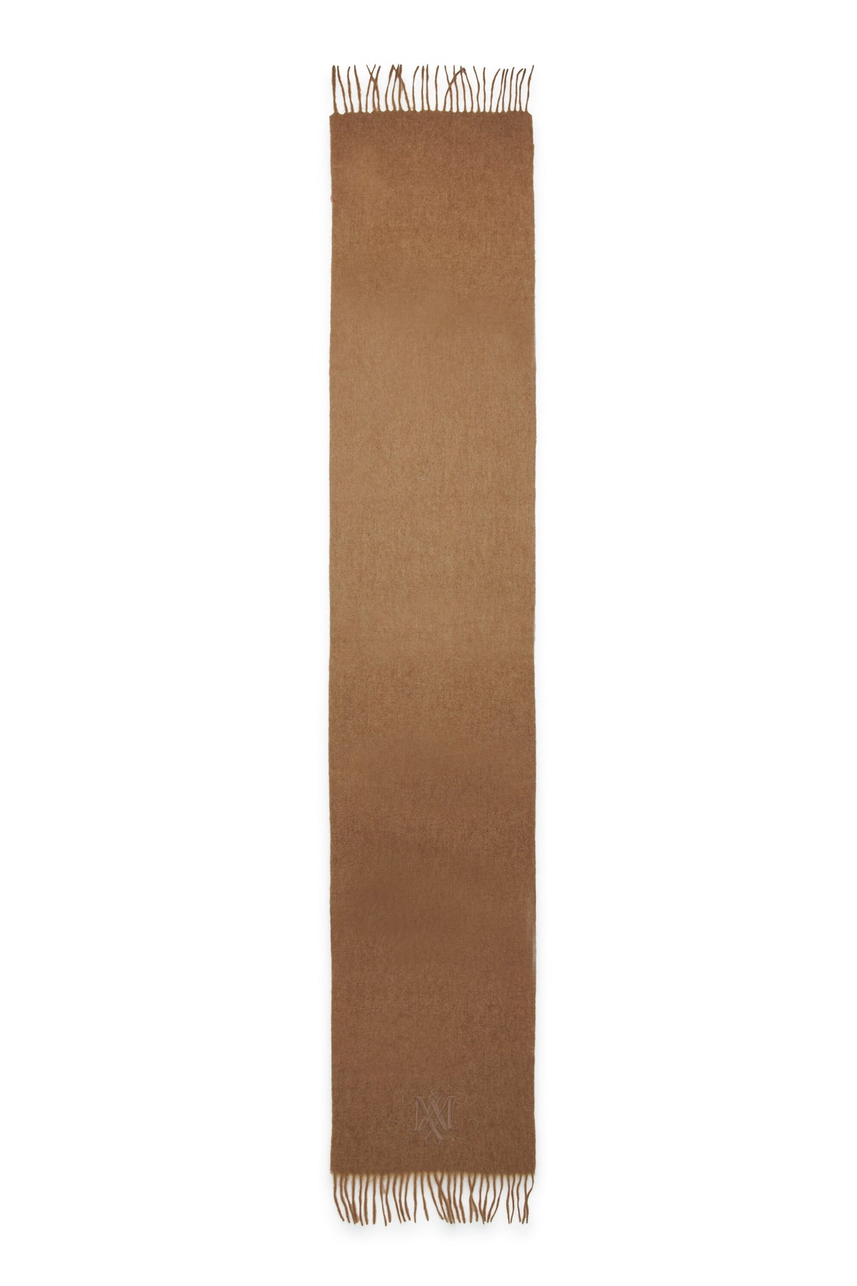 Wool scarf with embroidered logo