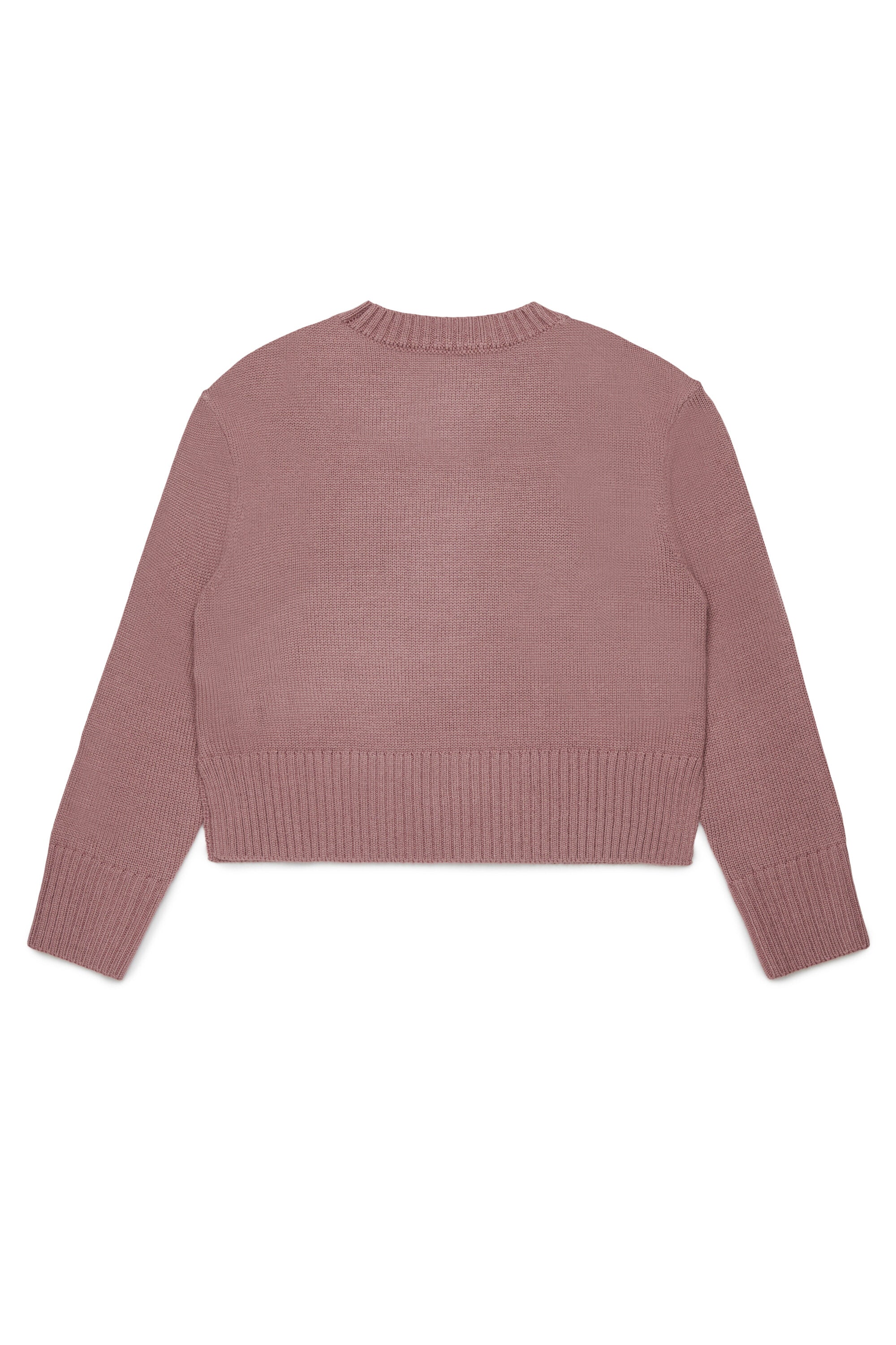 Wool blend pullover with embroidered logo