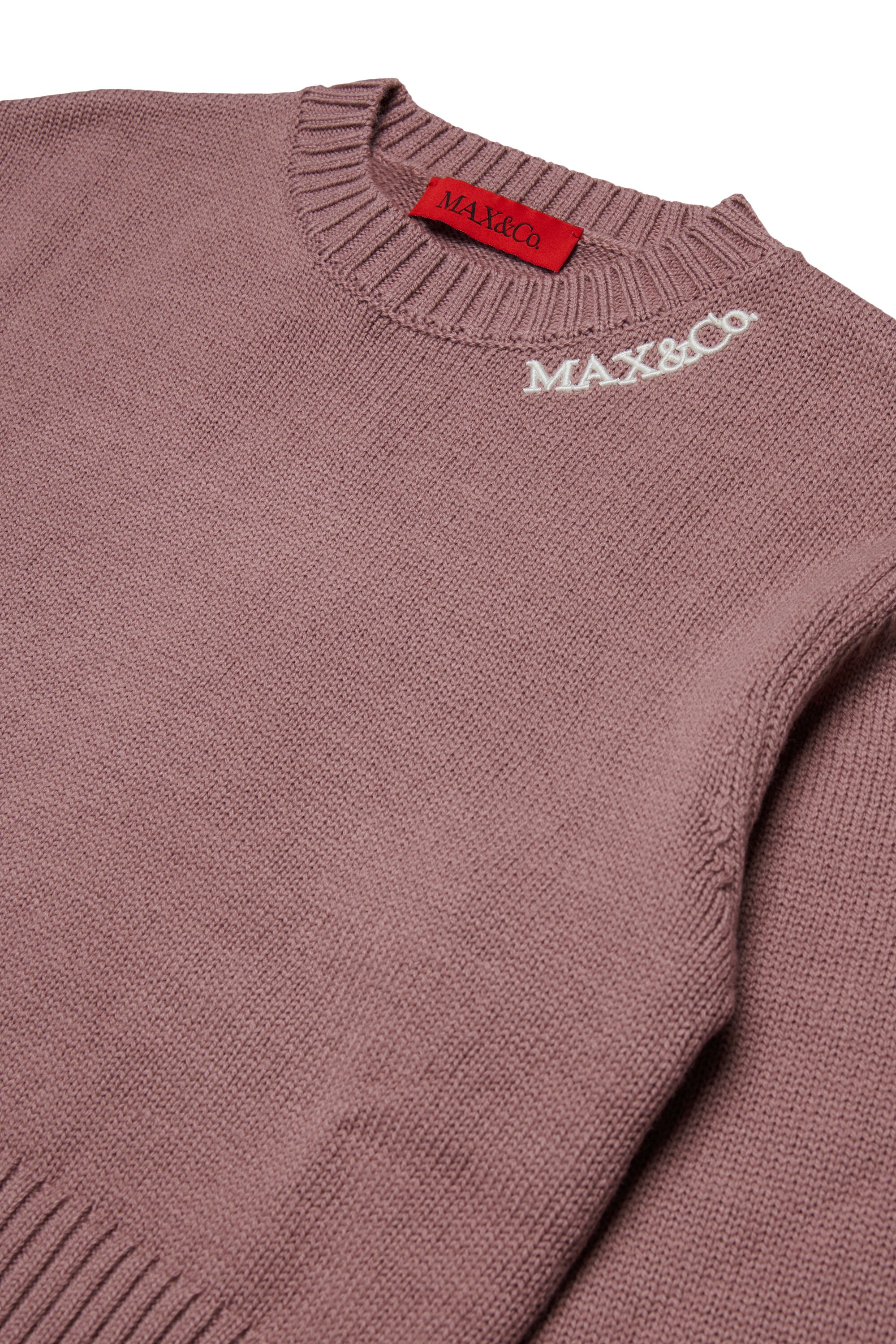 Wool blend pullover with embroidered logo