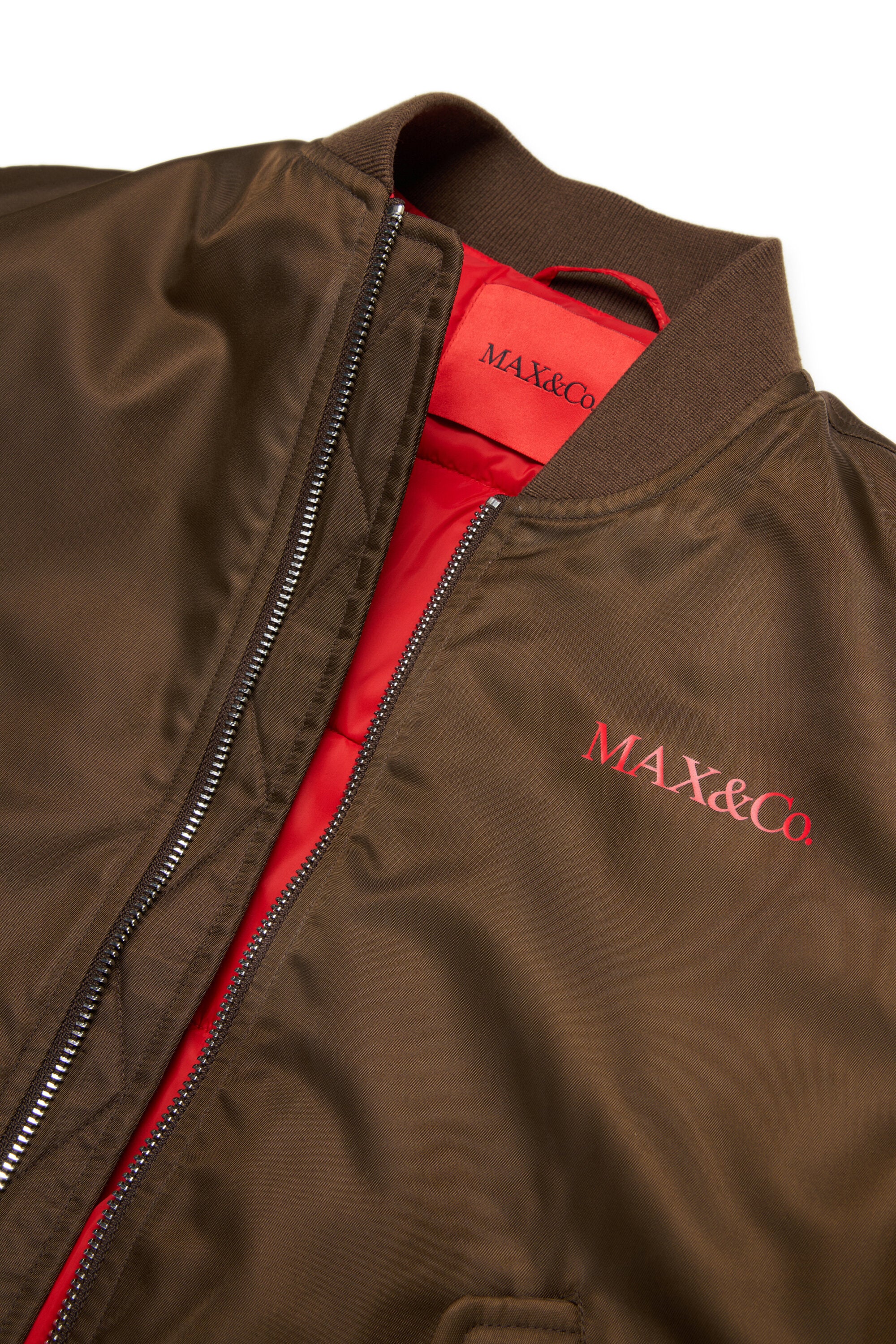 Bomber jacket with printed logo