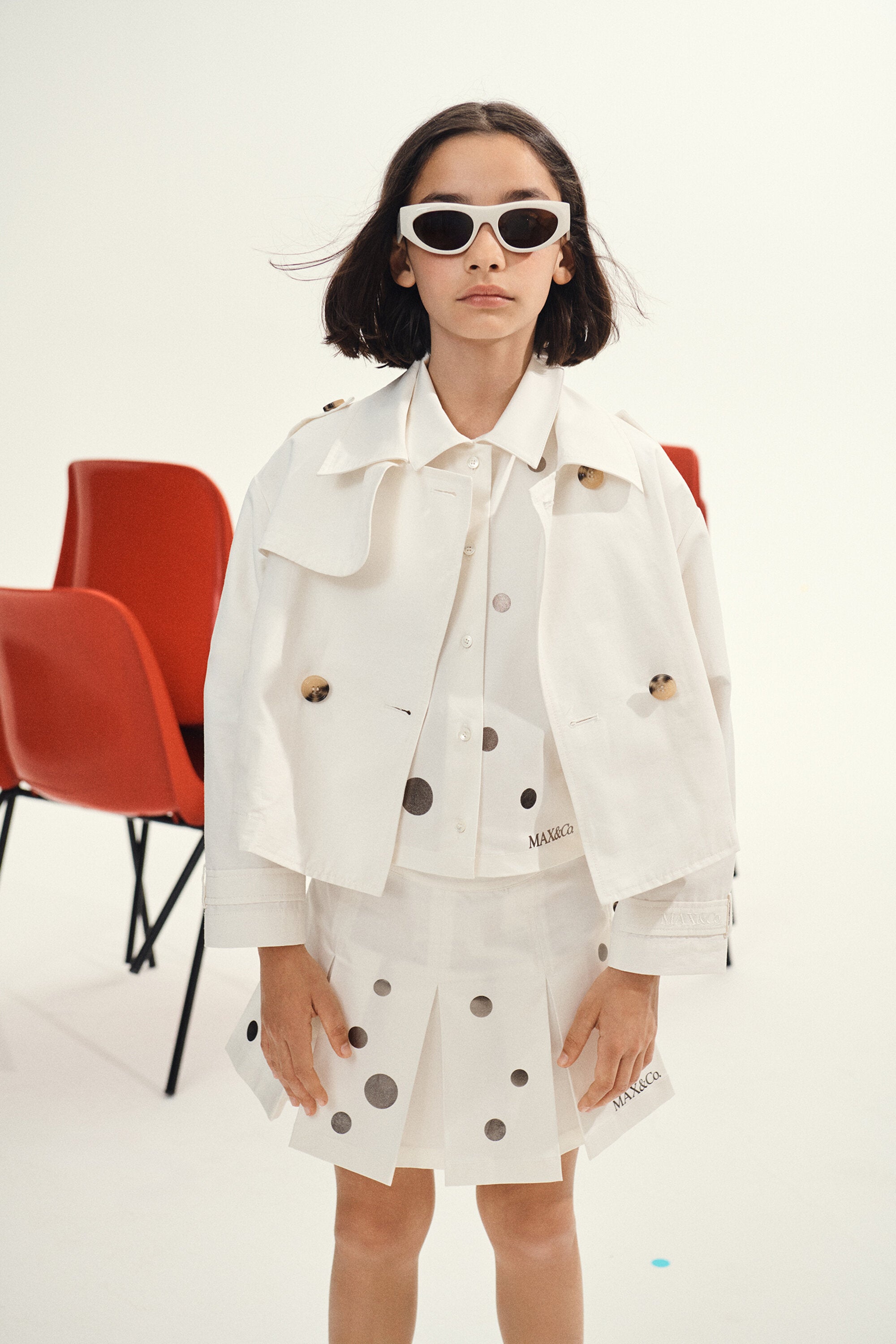 ロゴ入りダブルブレストジャケット