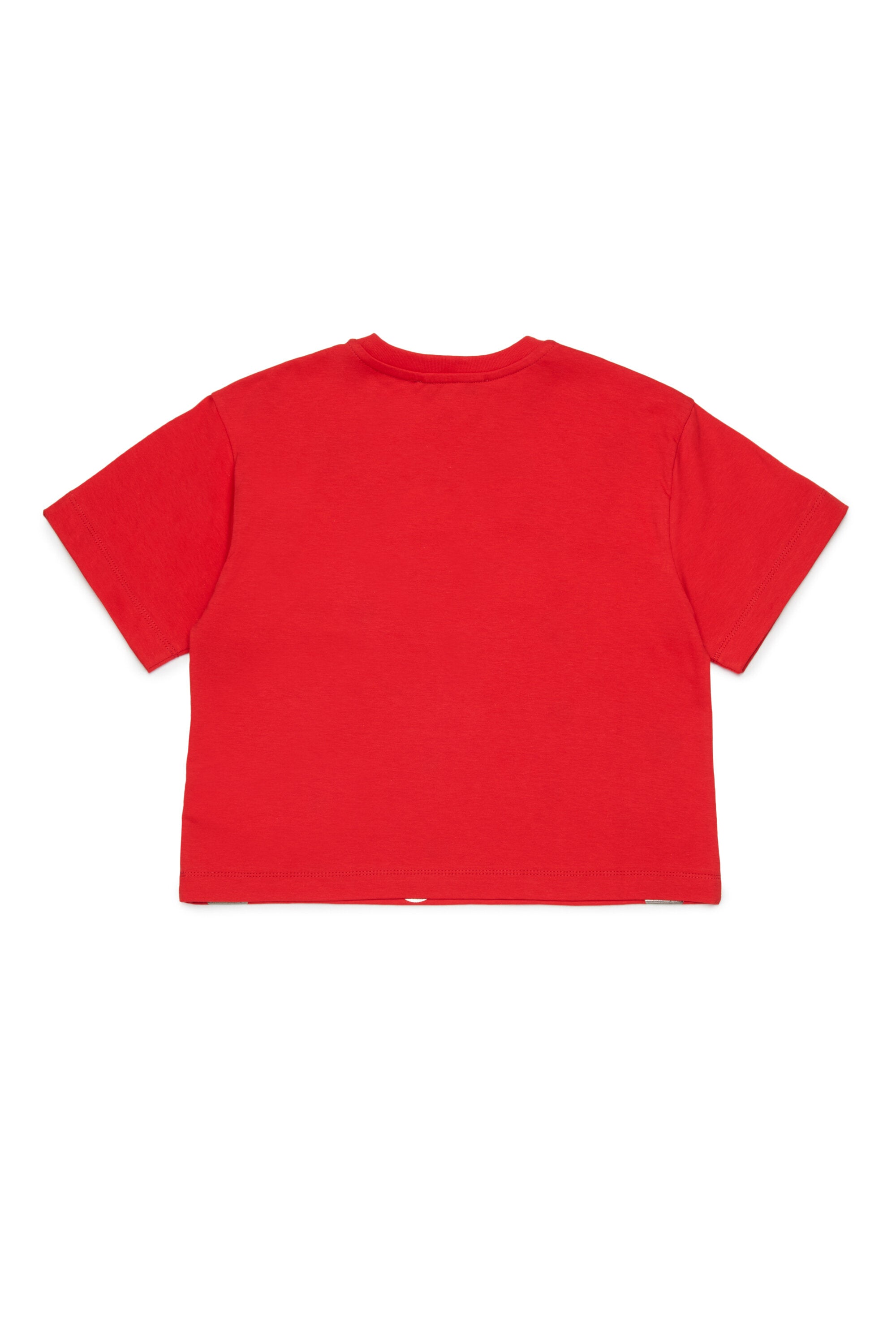 ロゴとメタリックドット入りTシャツ