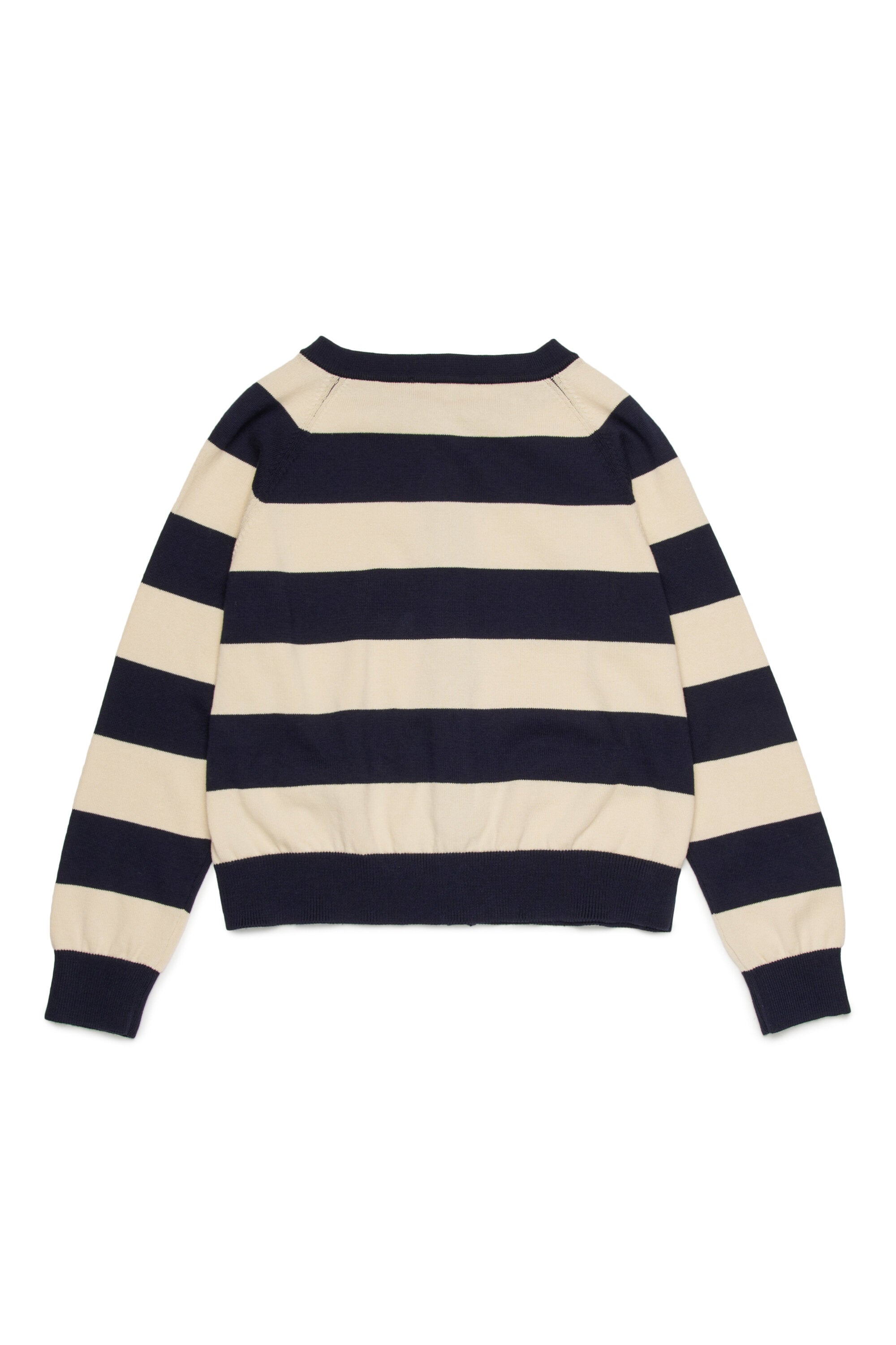 Striped cardigan with logo