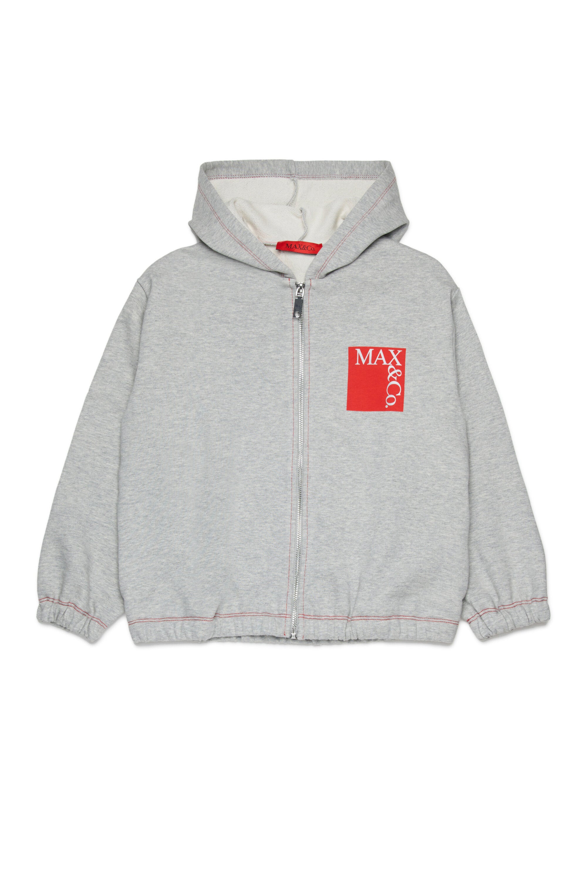 Zip-up sweatshirt with logo