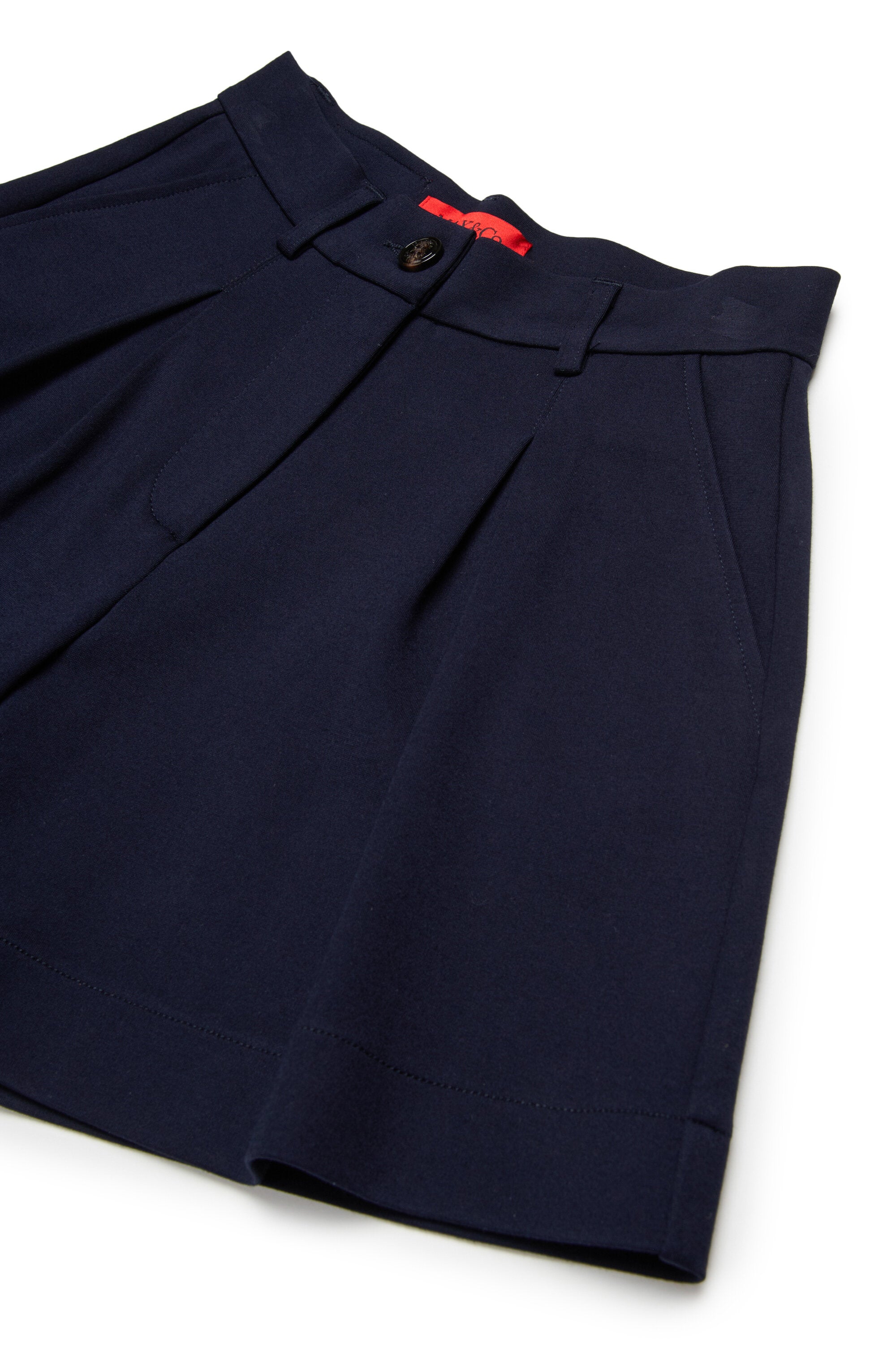 Formal shorts with logo on the back