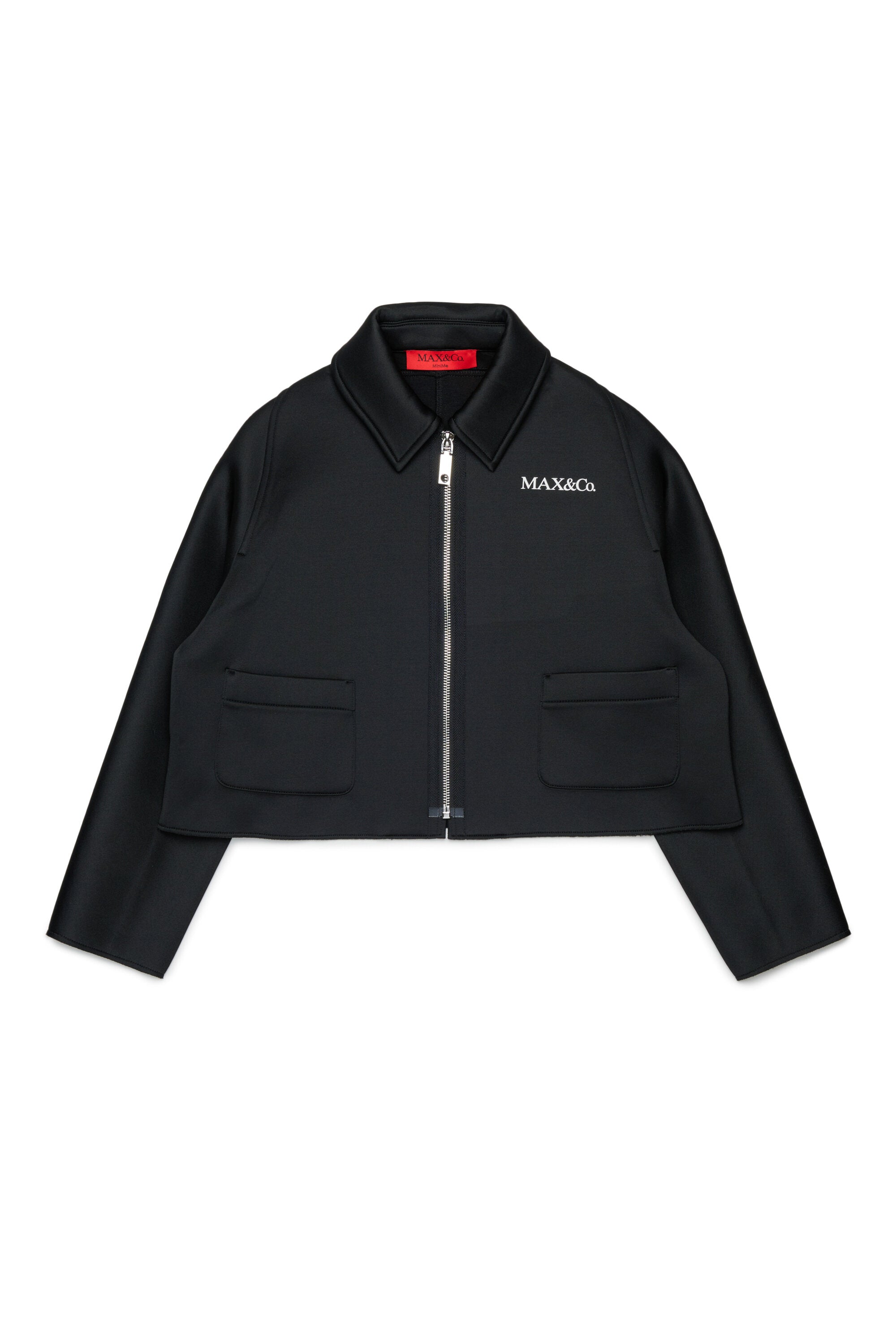 ロゴプリント入りショートジャケット