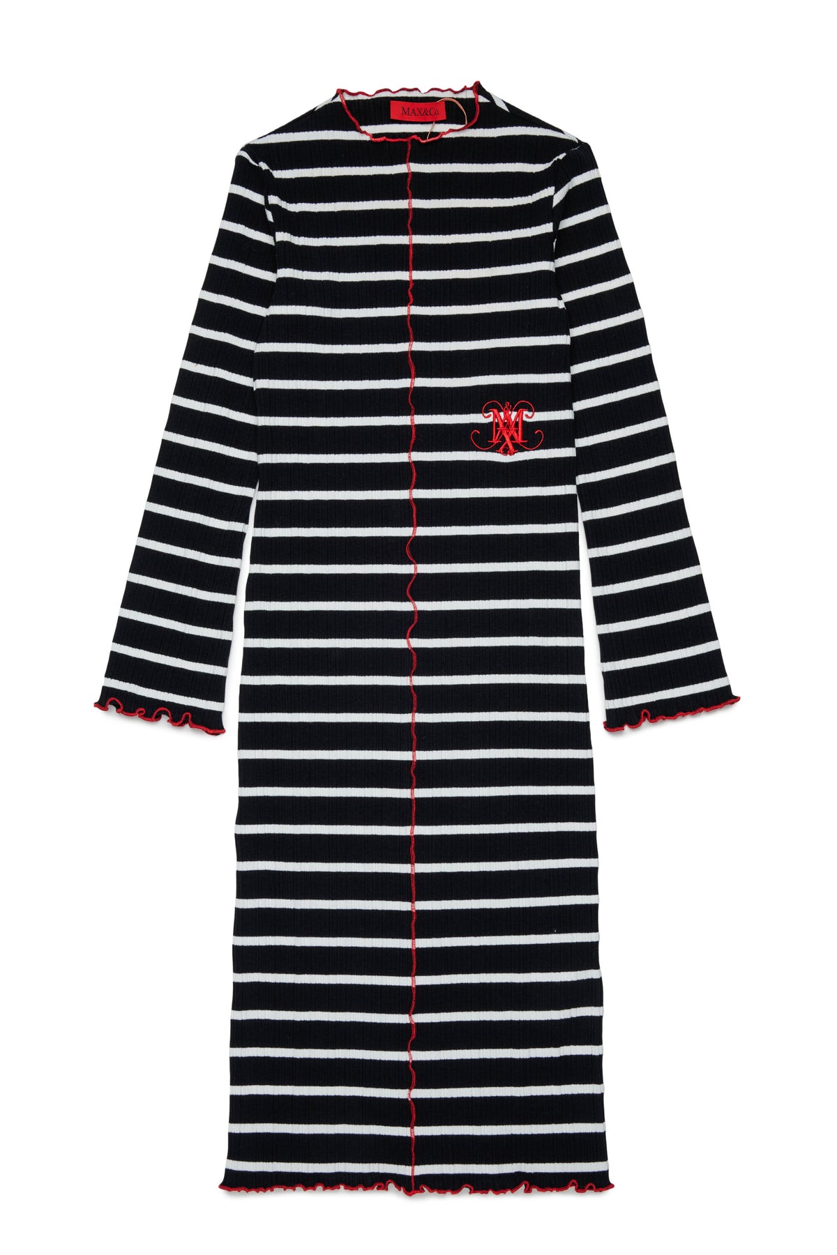 Striped dress with logo