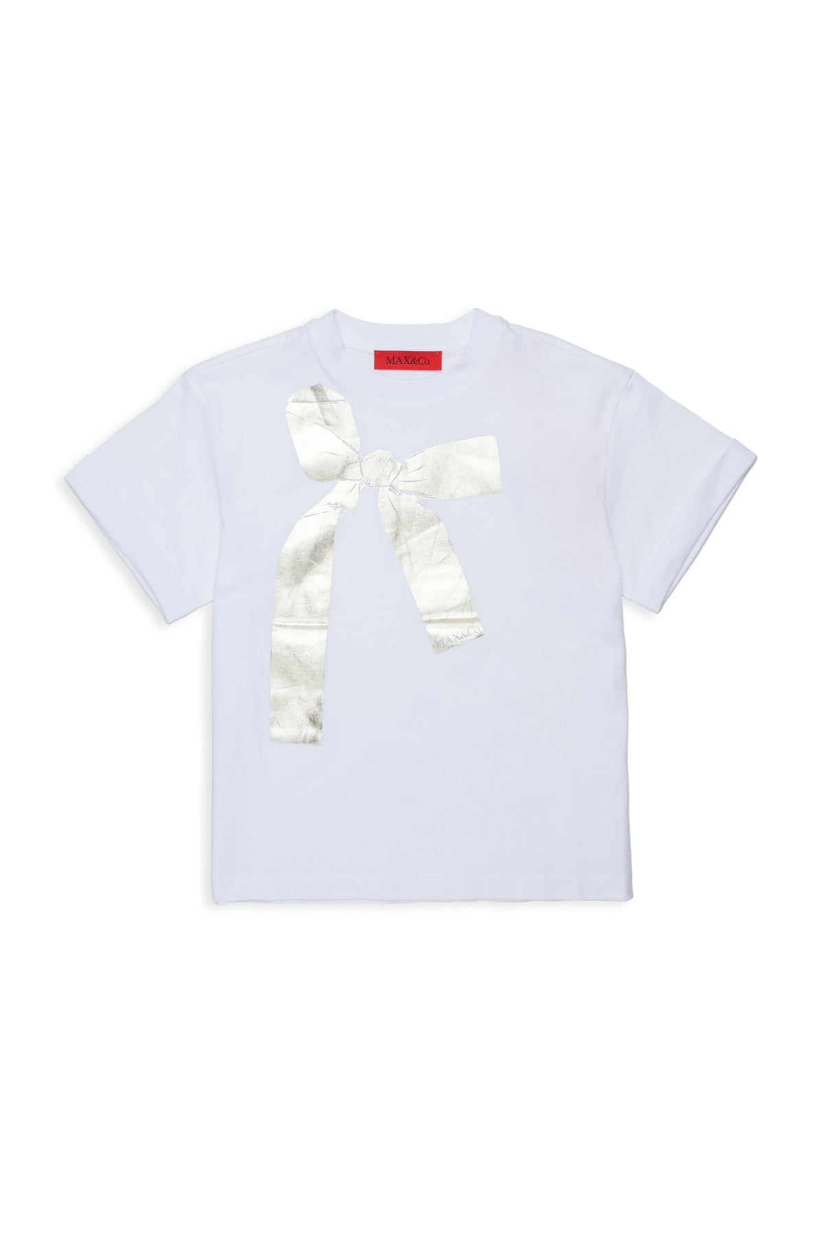 メタリックリボンプリントTシャツ