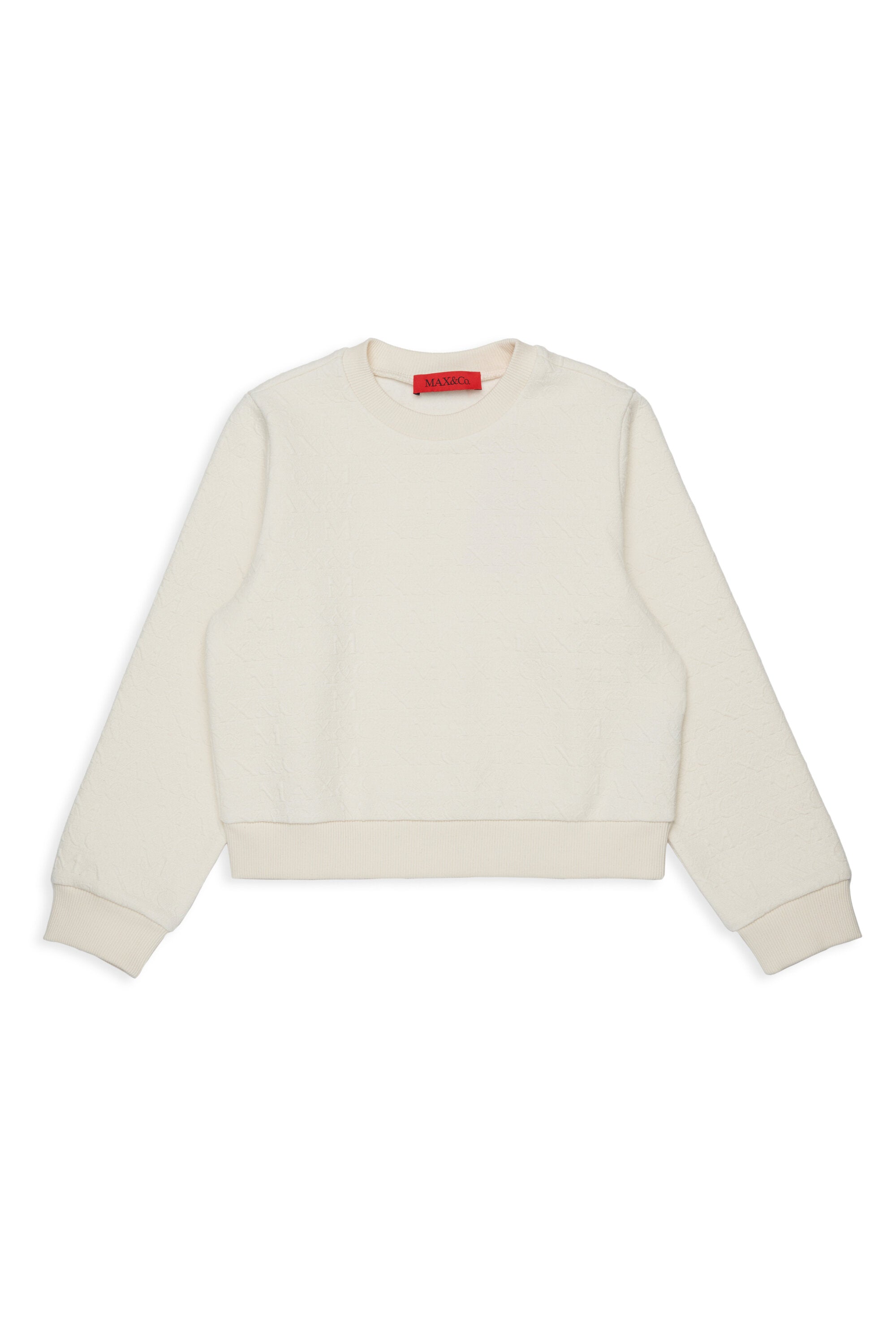 Crew-neck jacquard sweatshirt