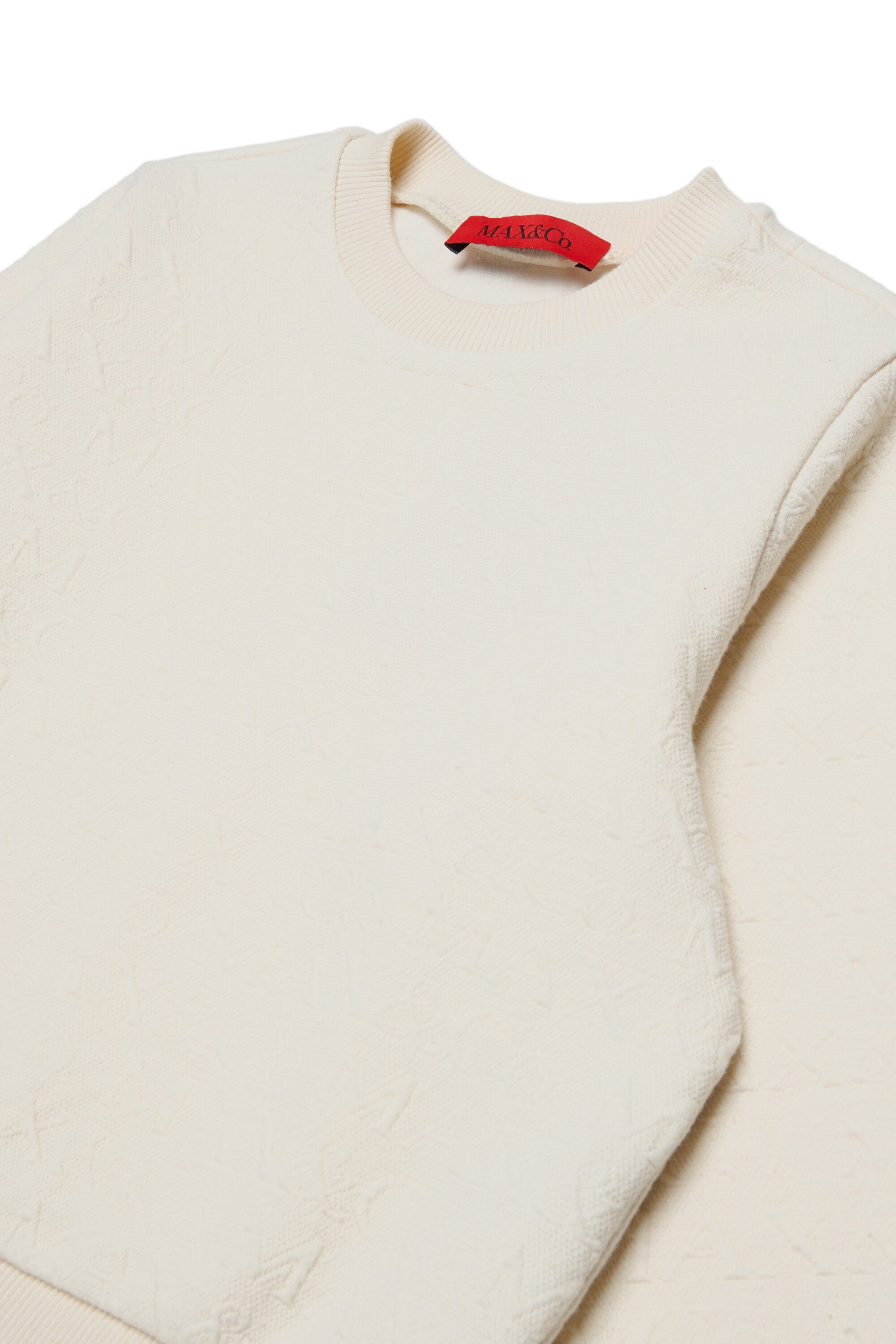 Crew-neck jacquard sweatshirt