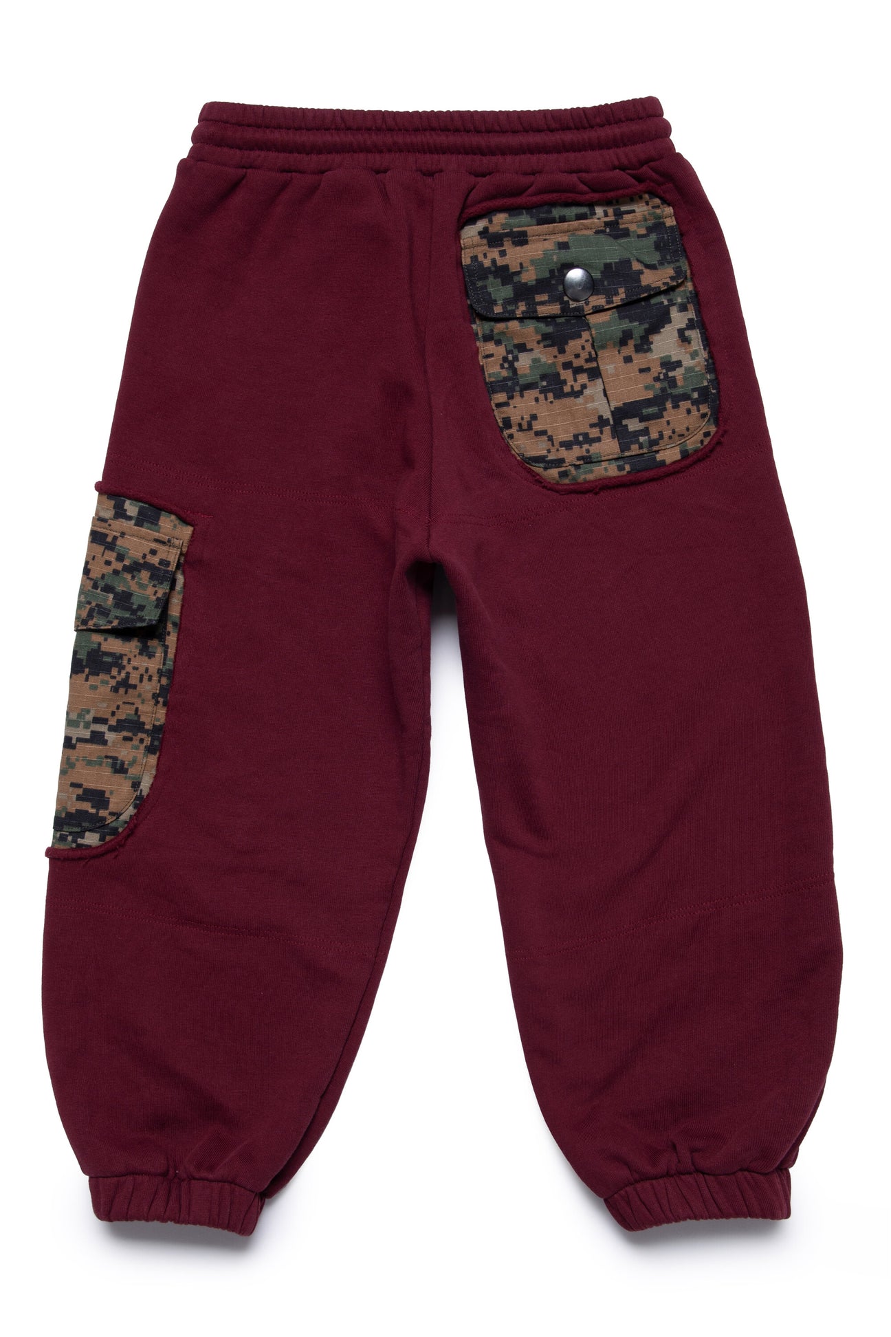Deadstock fabric sweatpants with pocket application Deadstock fabric sweatpants with pocket application
