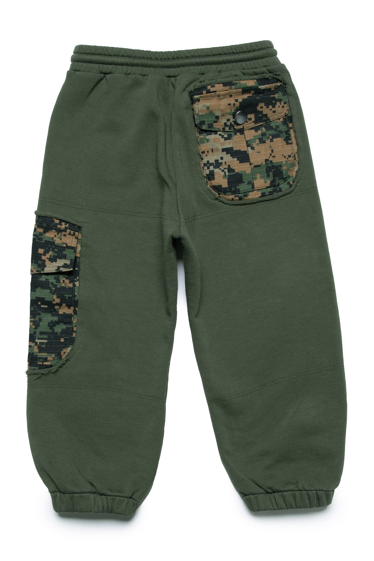 Deadstock fabric sweatpants with pocket application Deadstock fabric sweatpants with pocket application