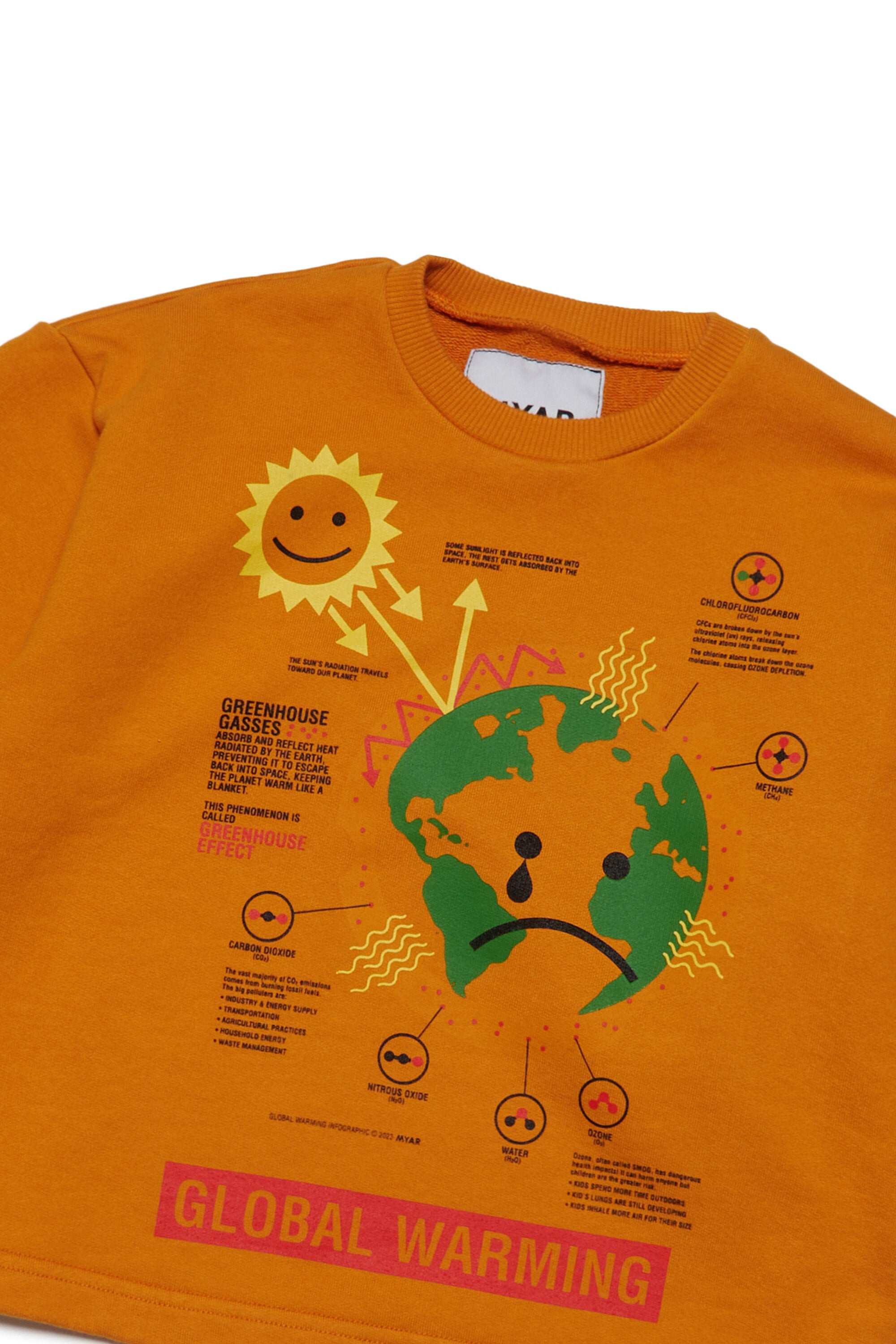 Global Warmingプリントのスウェットシャツ