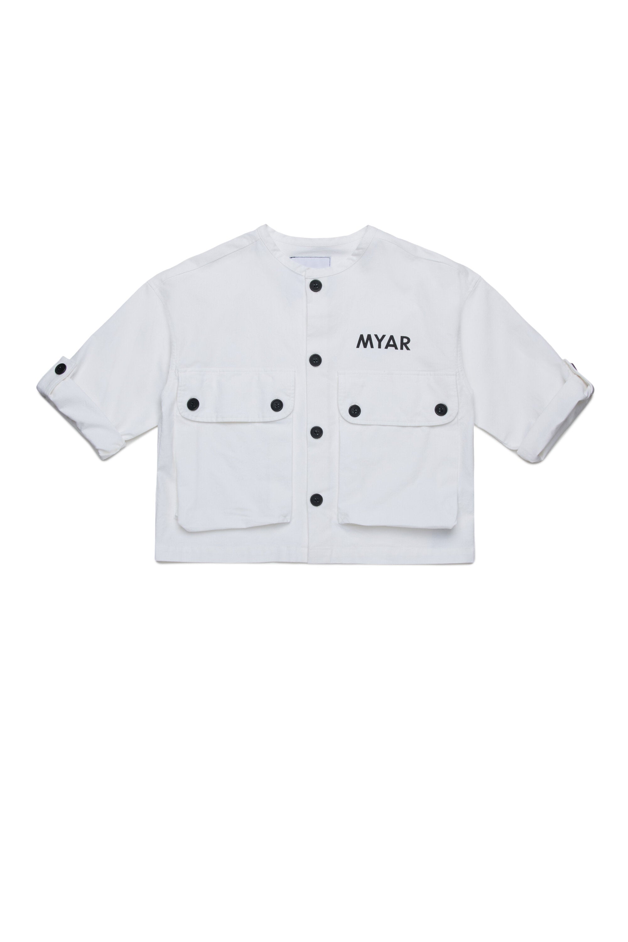 Linen blend shirt with MYAR logo