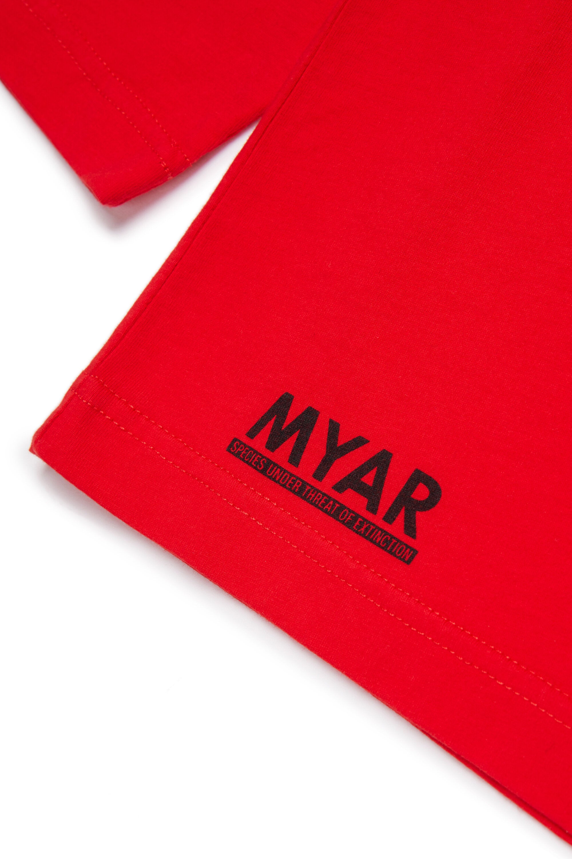 絶滅危惧動物グラフィックプリント長袖Tシャツ