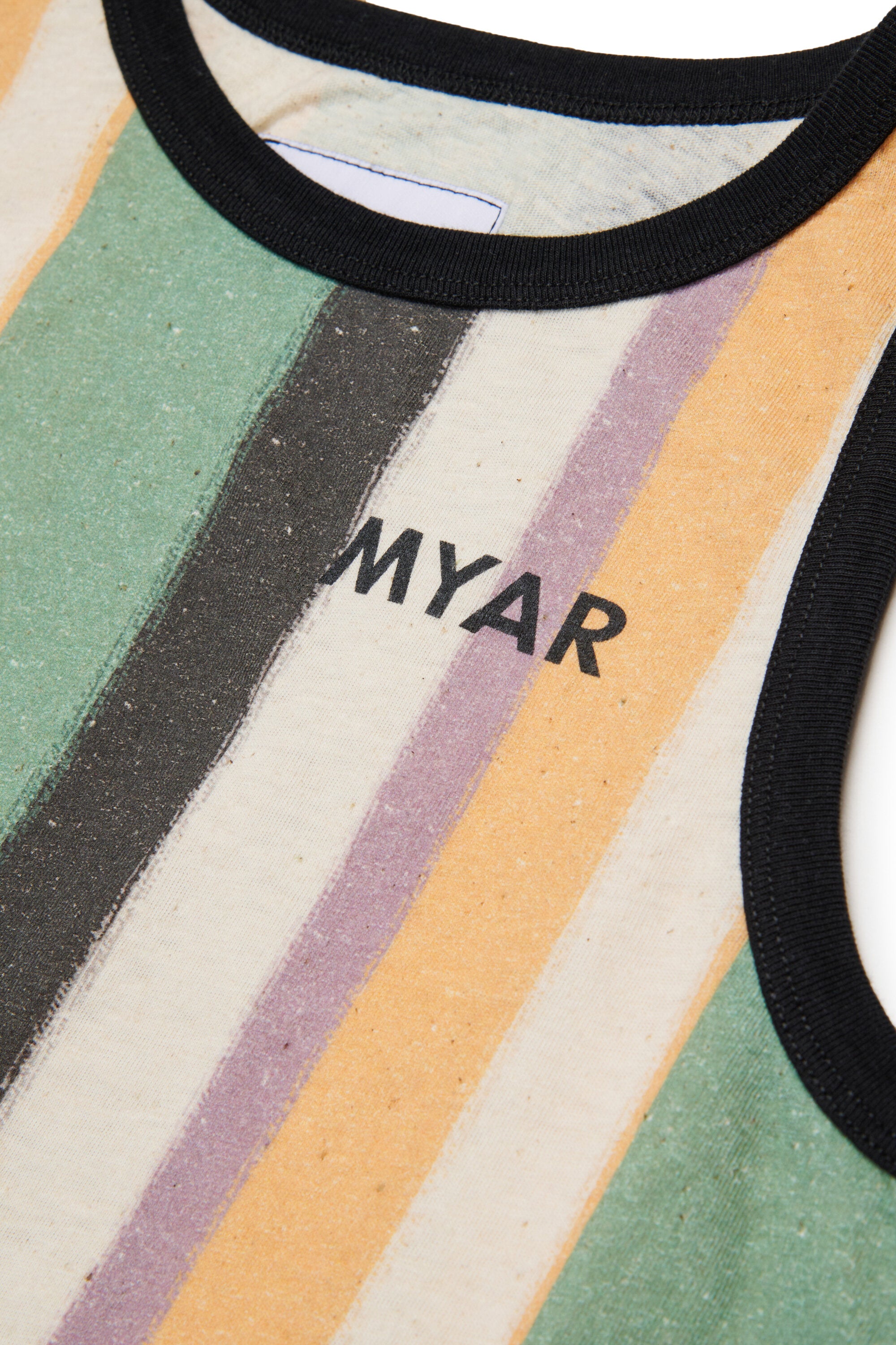 ロゴ入りストライプタンクトップ