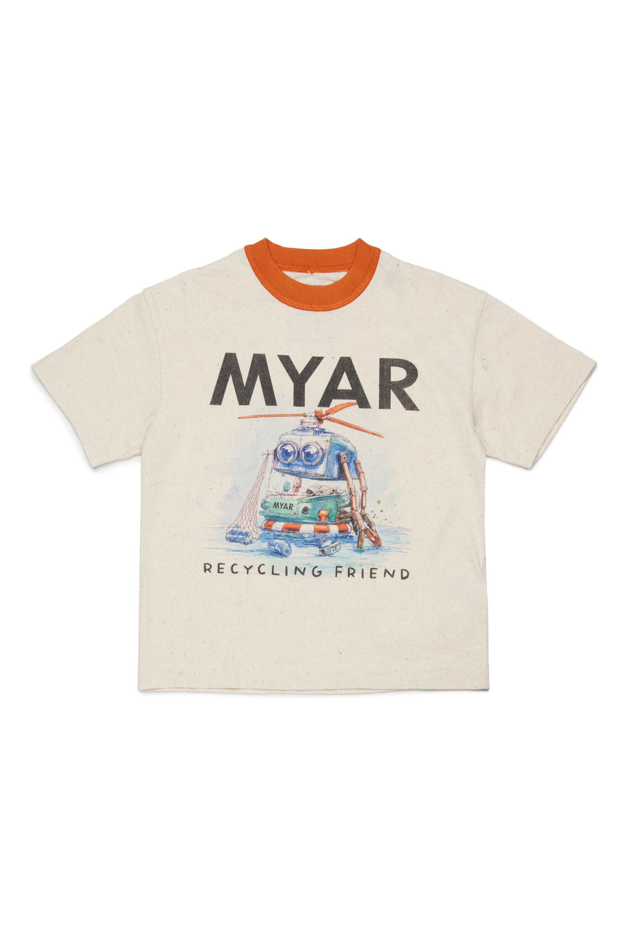 ロボットプリント クルーネックTシャツ
