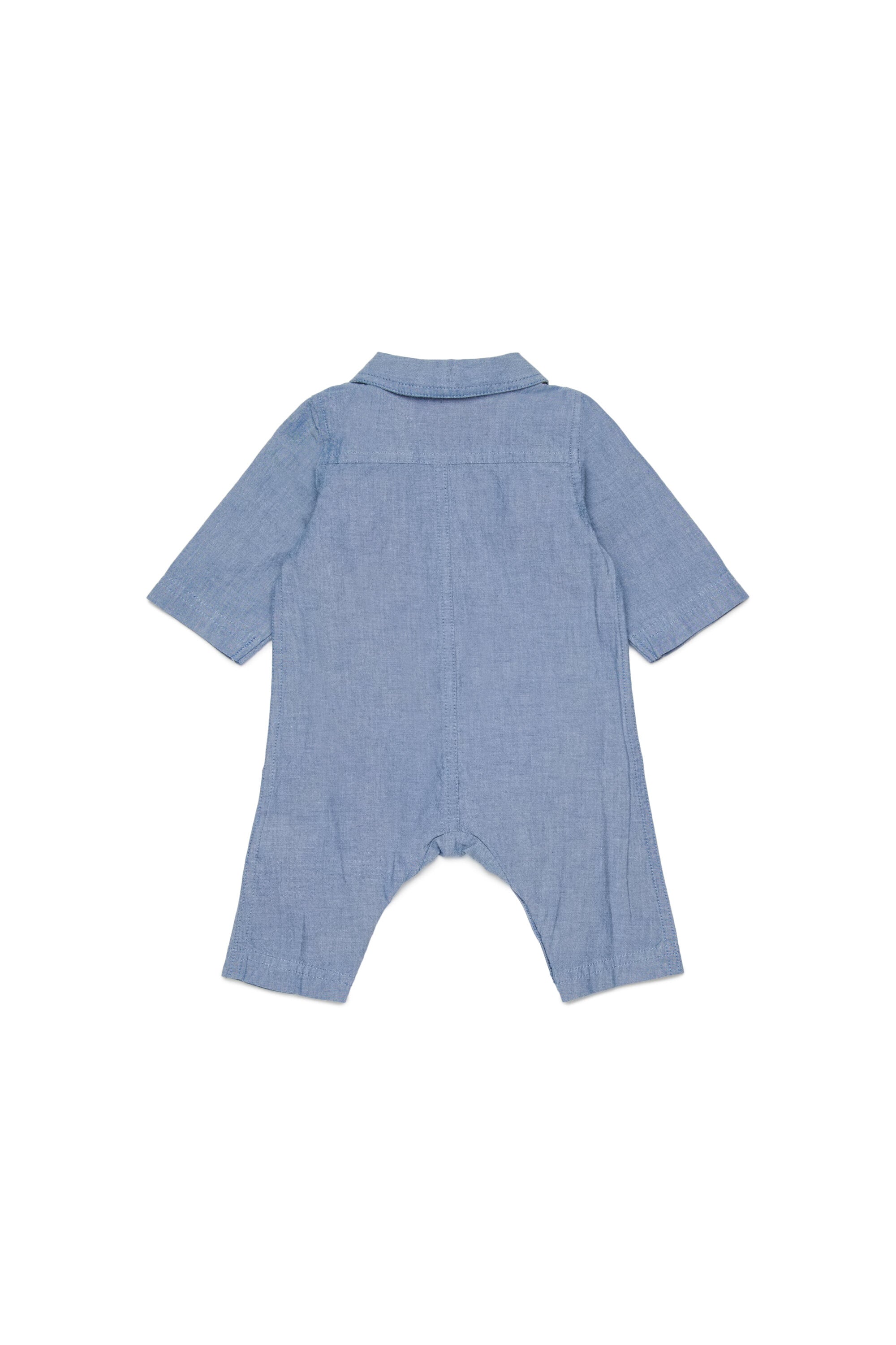 ロゴ入りシャツジャンプスーツ