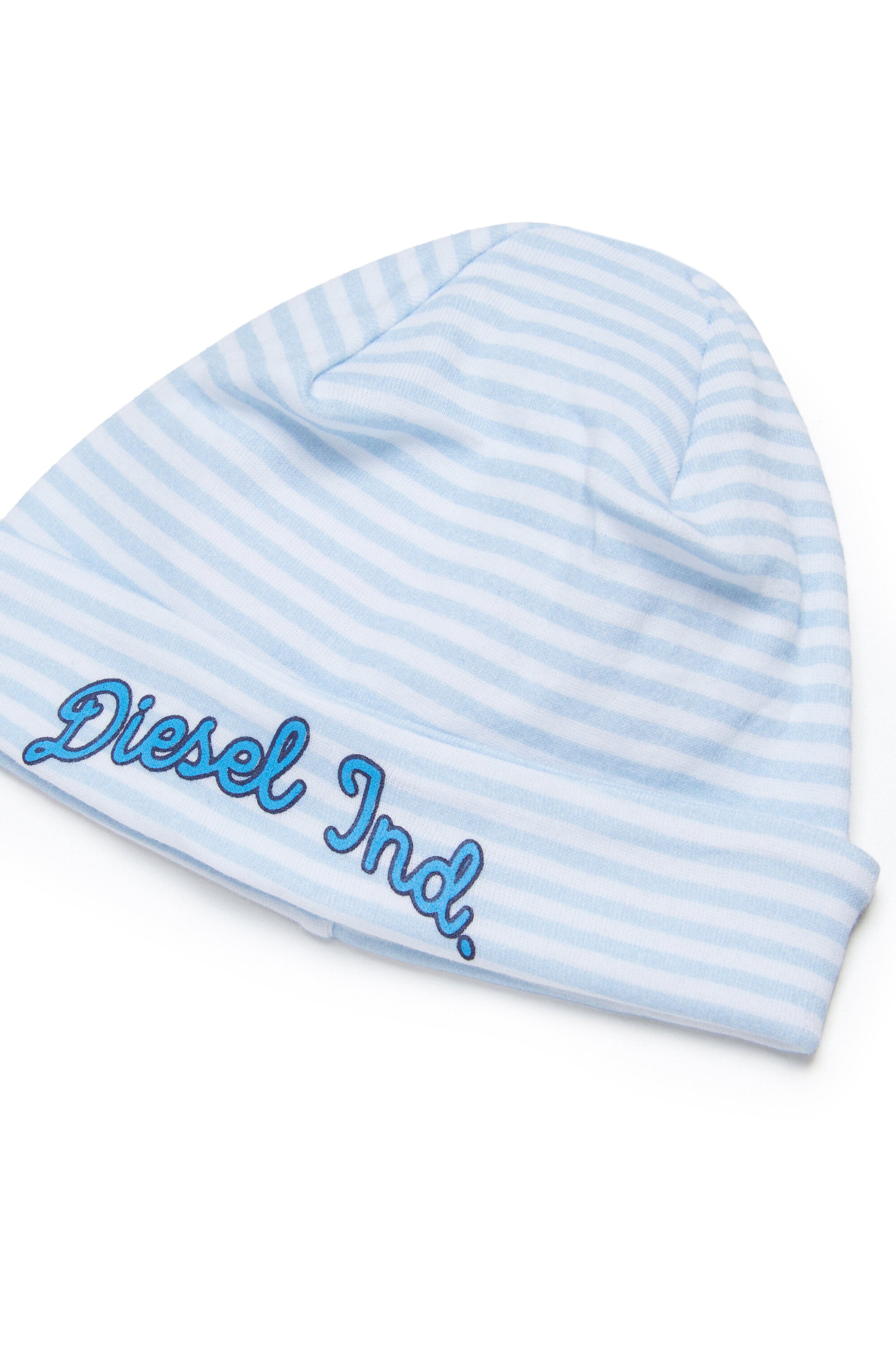 ロゴ入り折り返しニット帽