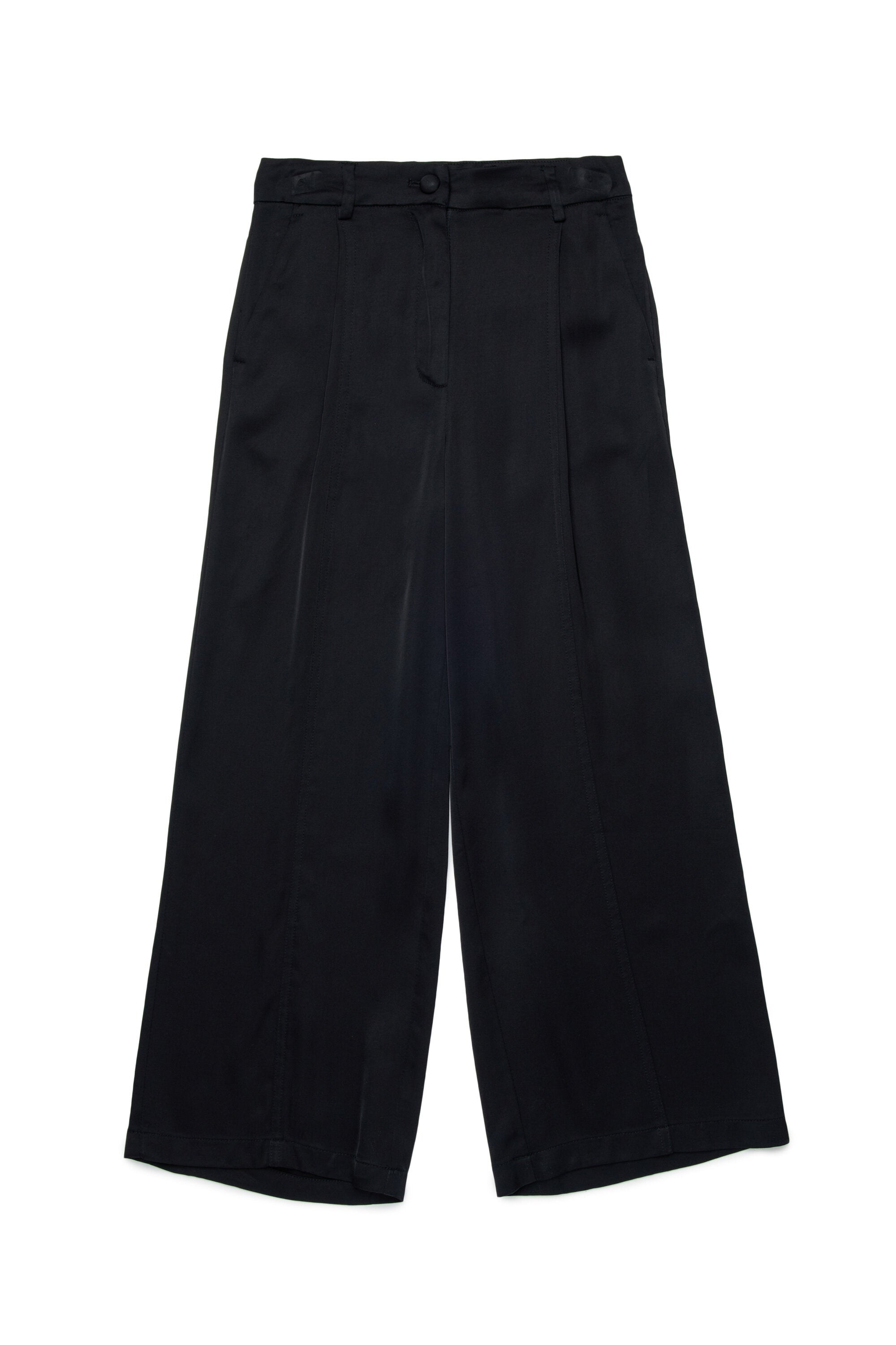 Satin palazzo pants with pleats