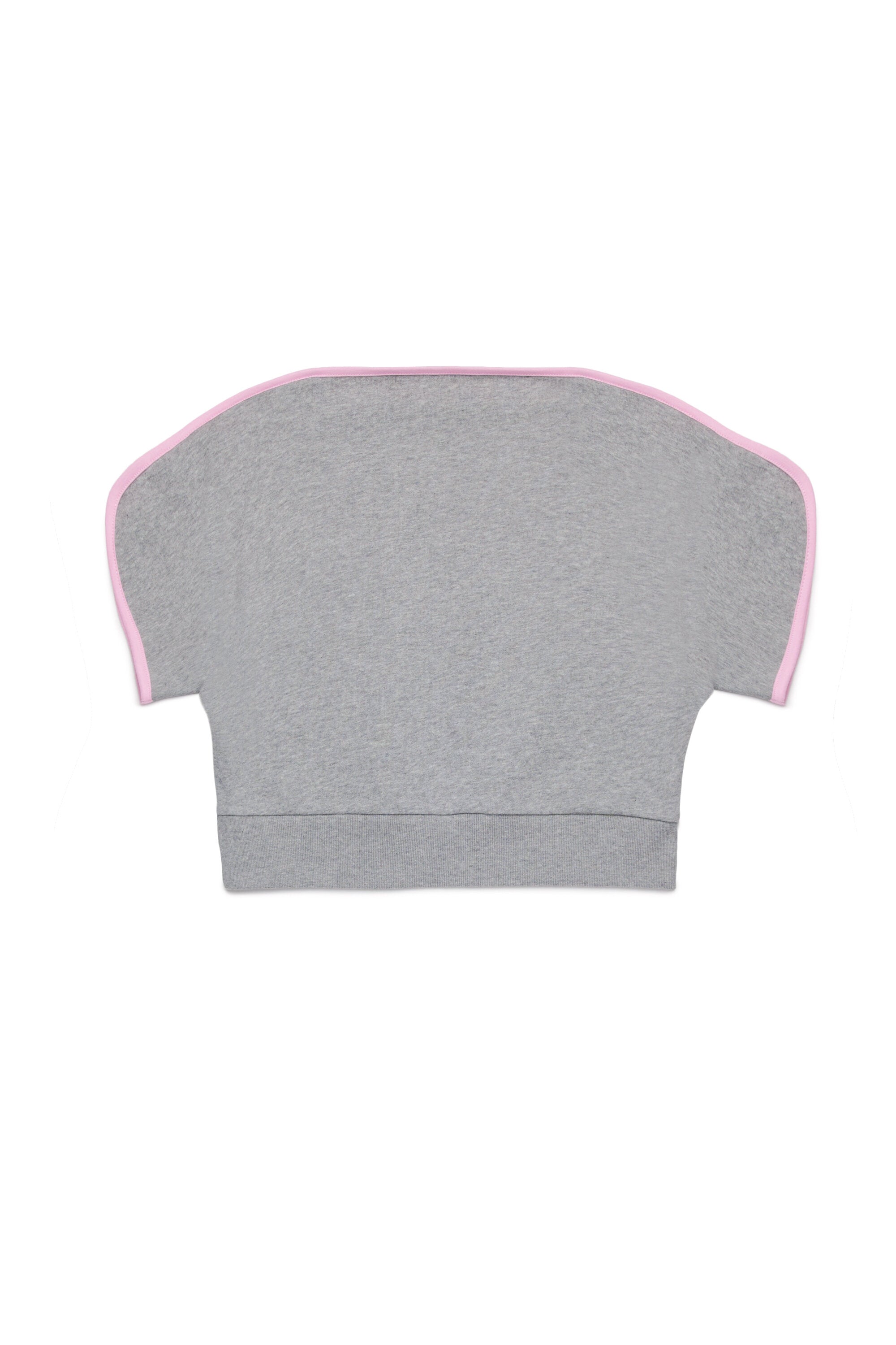 ボートネックラインのスウェットシャツ