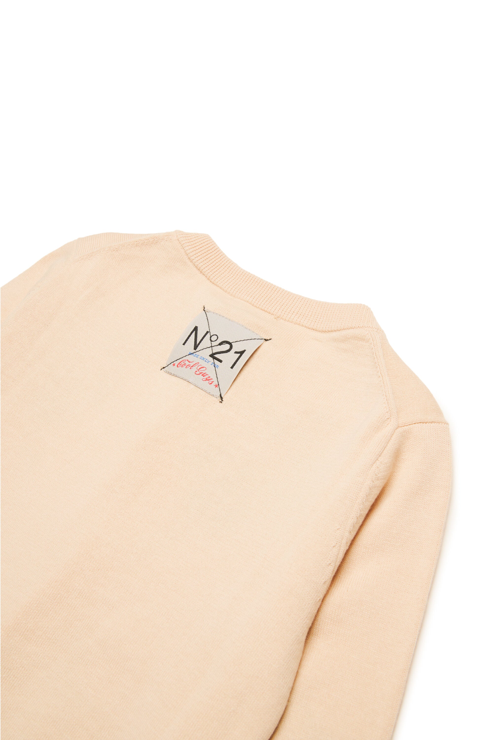 ヤシの木をインレーしたコットン・カーディガン