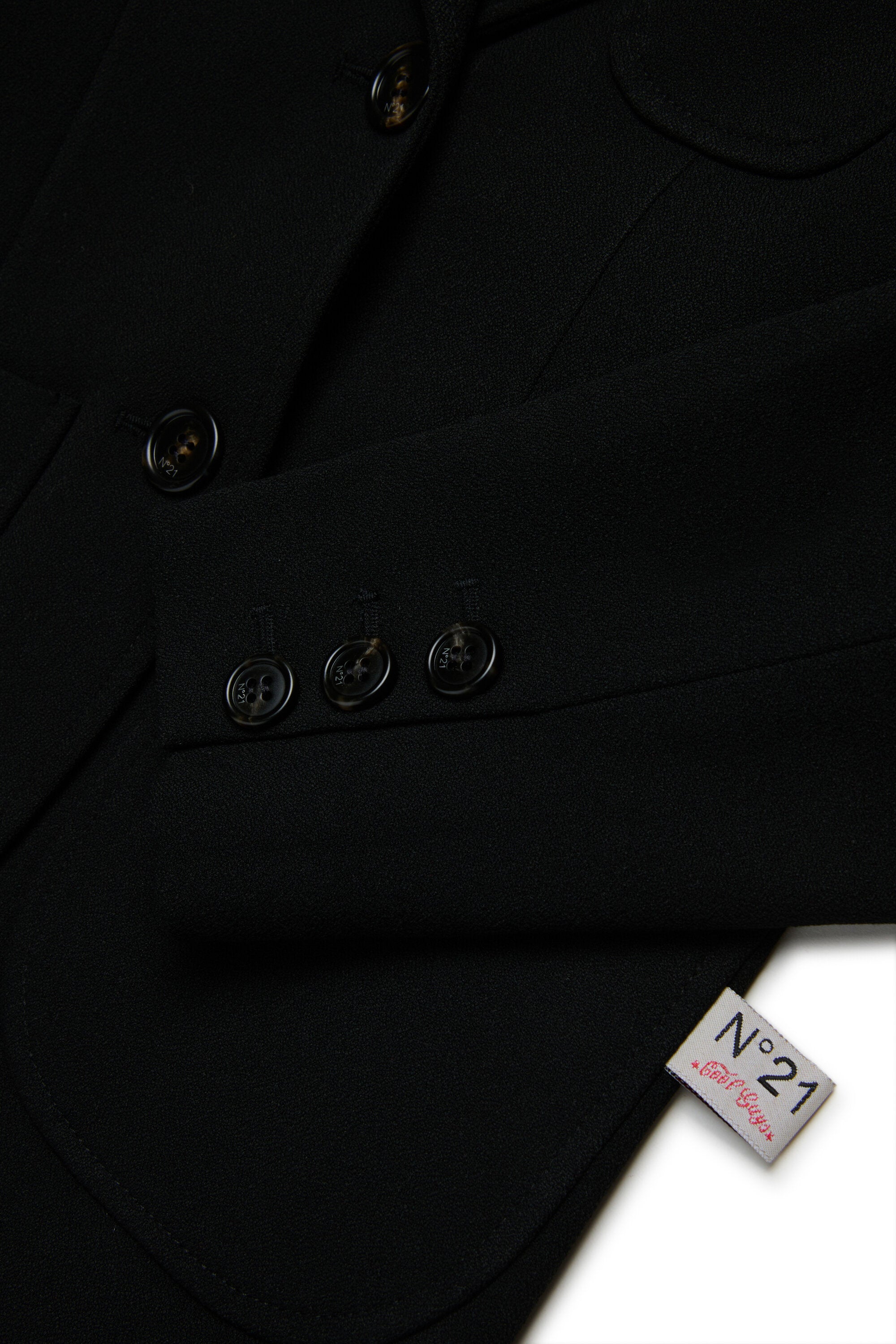 シングルブレストクレープブレザージャケット