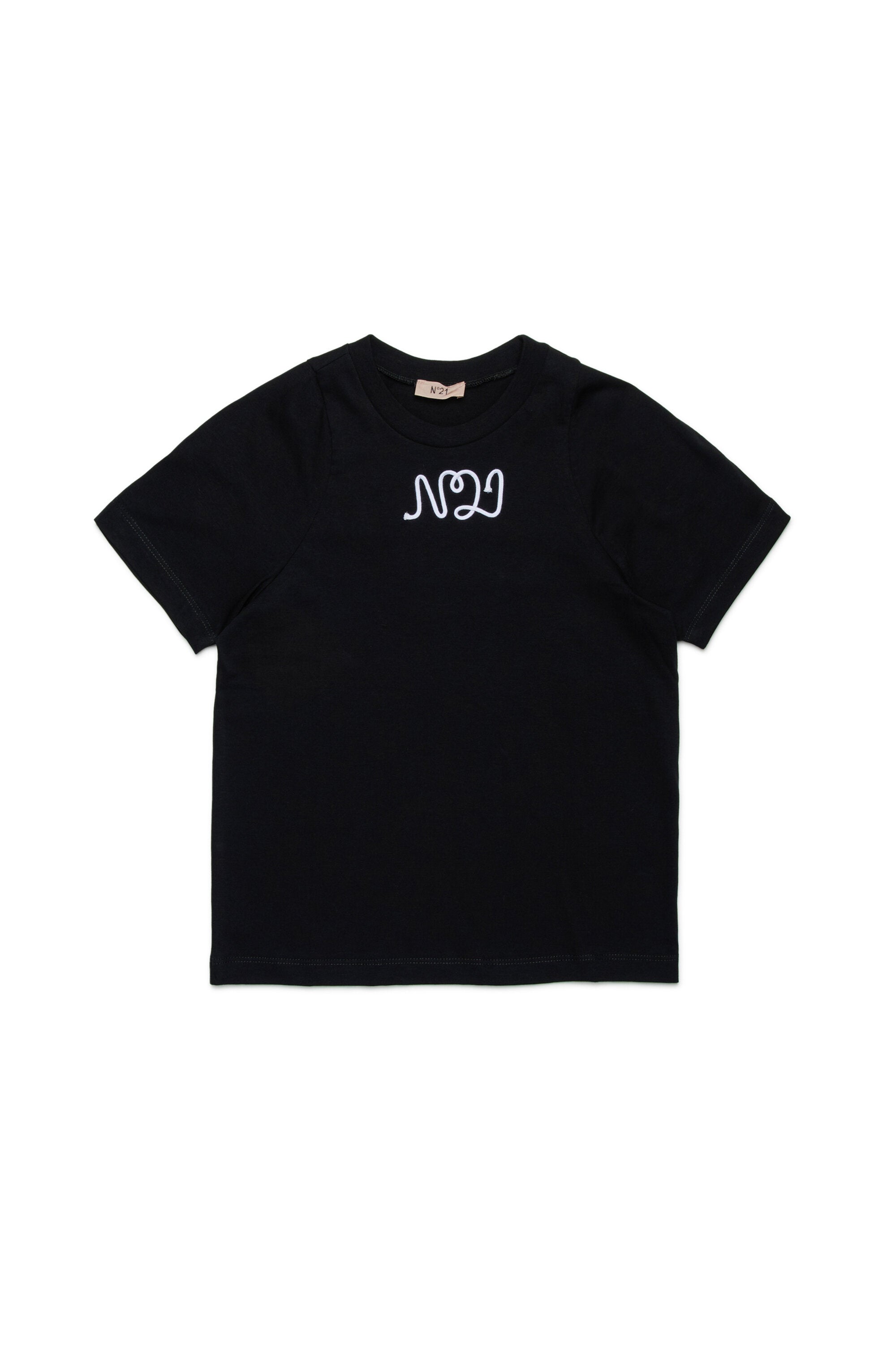 筆記体ロゴ入りコットン・ジャージーTシャツ