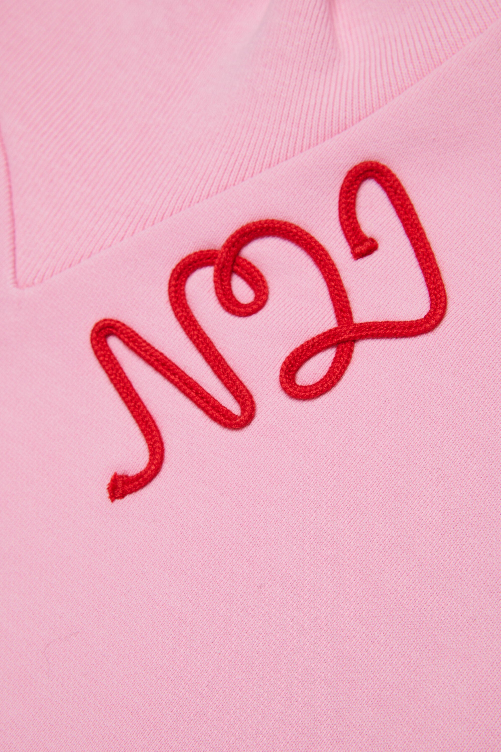 Crew-neck sweatshirt with cursive logo