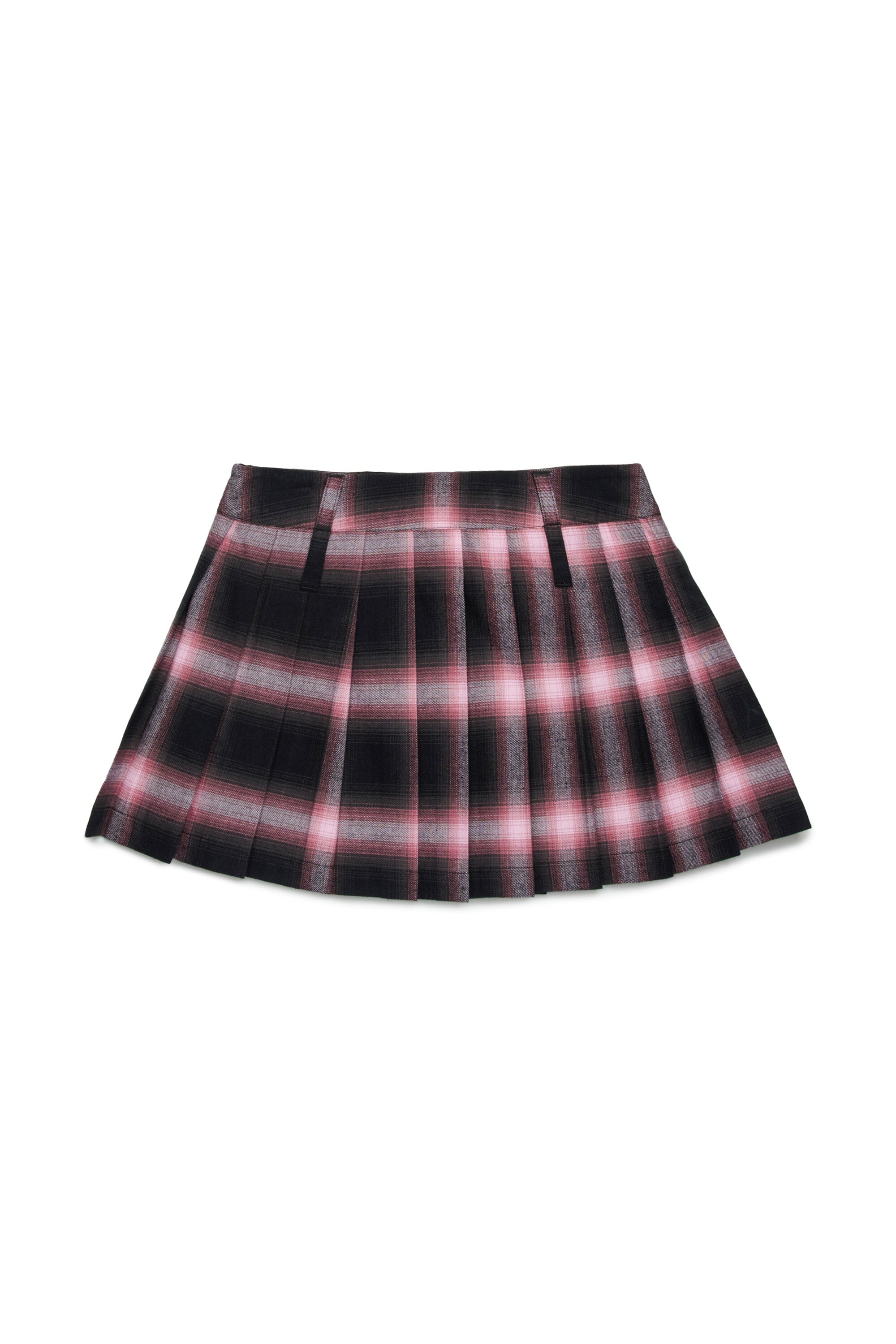 Preppy flannel plaid mini skirt