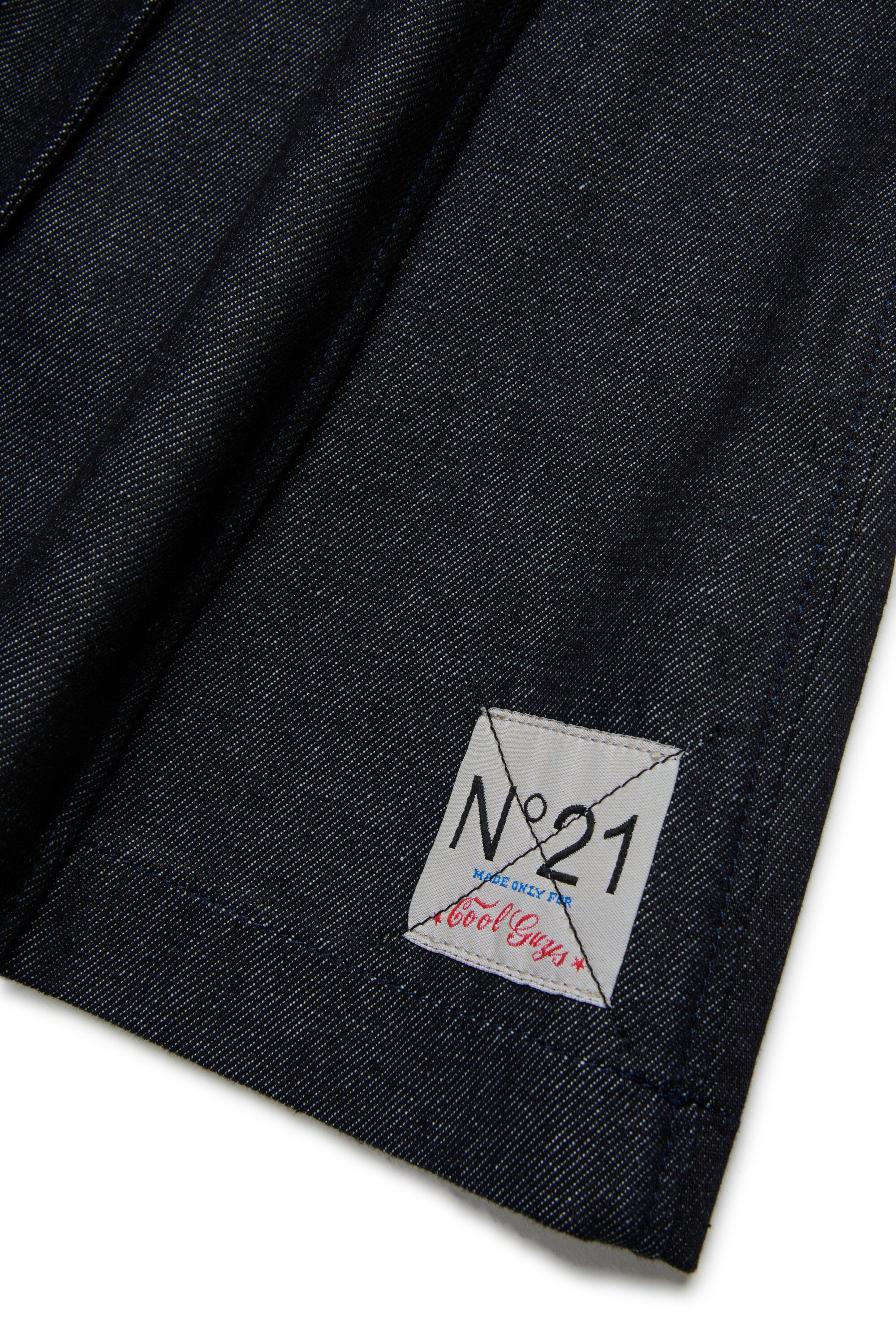 Dark denim midi skirt